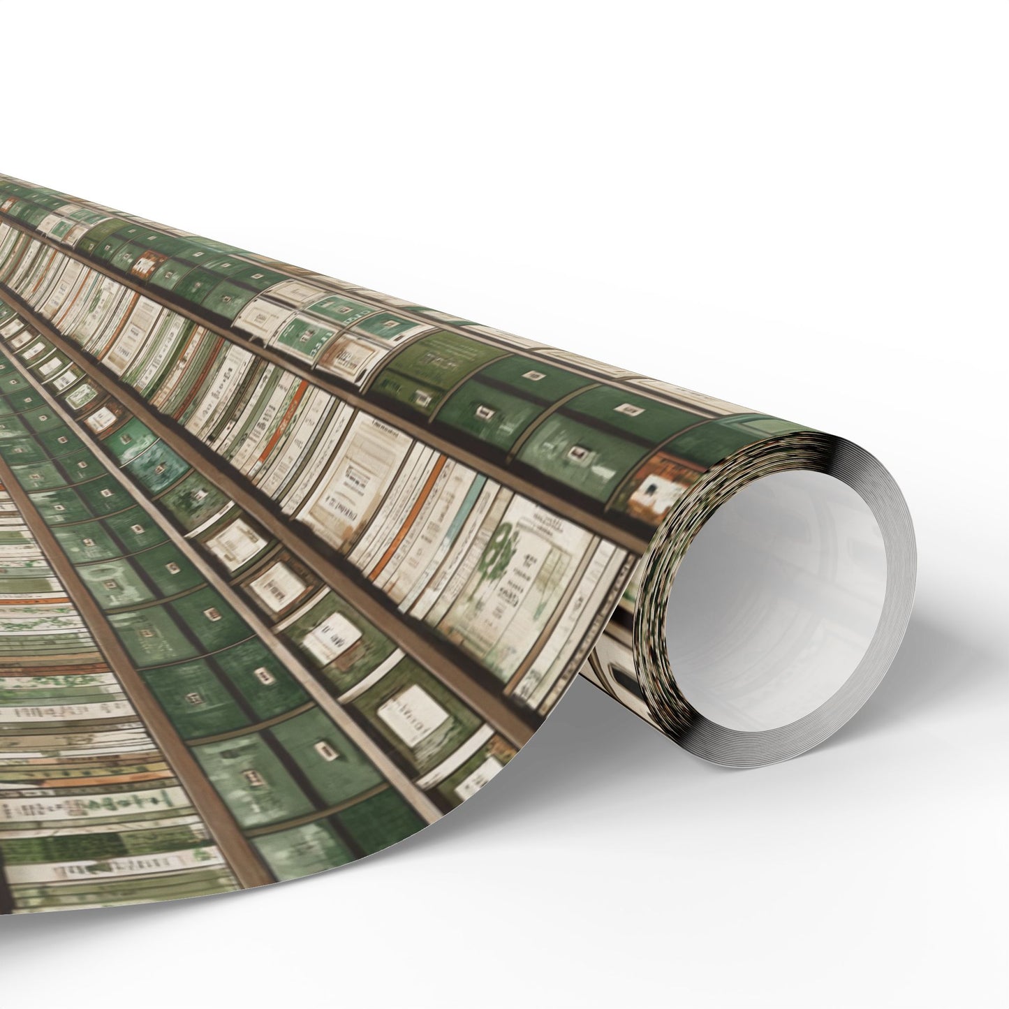 Library & Books Pattern Wrapping Paper — Collection No. 004