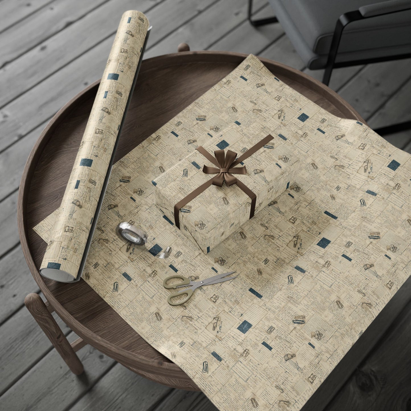 Marginalia & Notes Pattern Wrapping Paper — Page No. 003