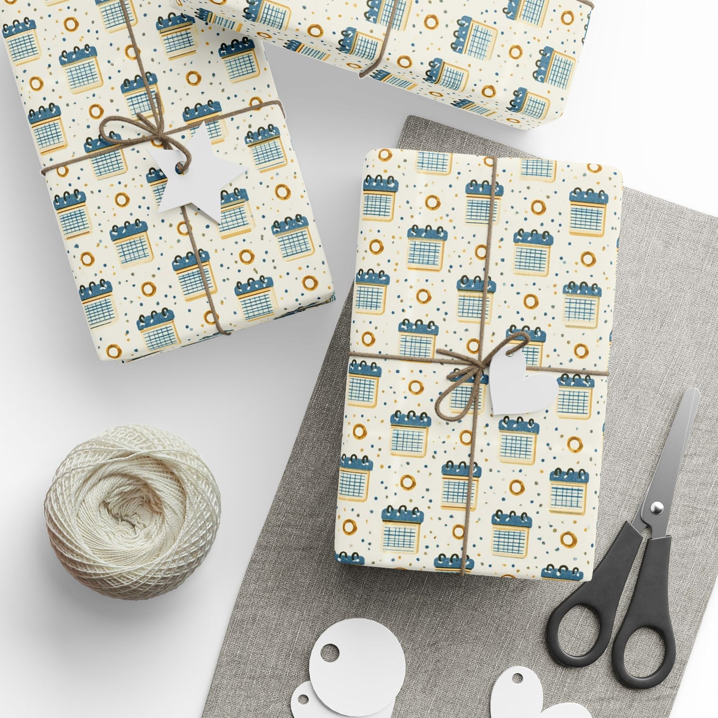 Vintage Analog Calendar Wrapping Paper