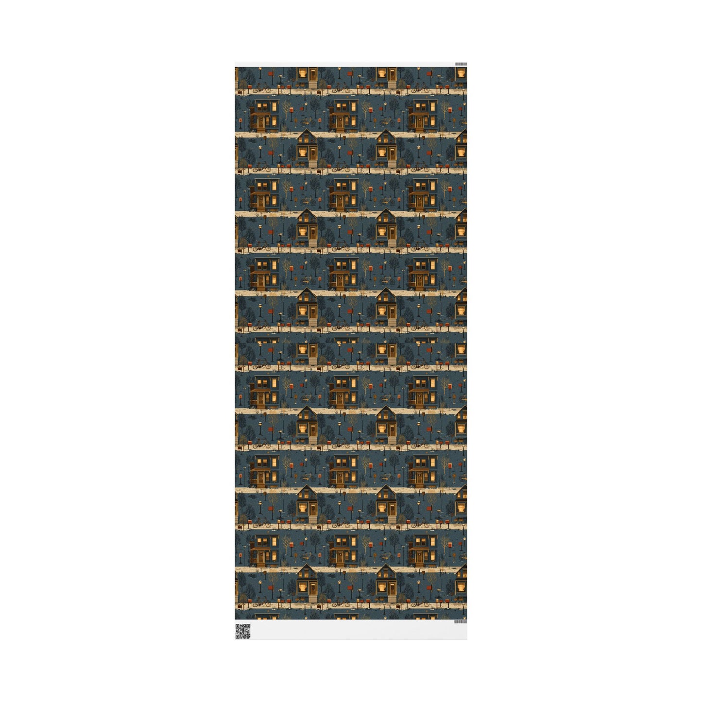 Neighborhood Map Pattern Wrapping Paper — District No. 001