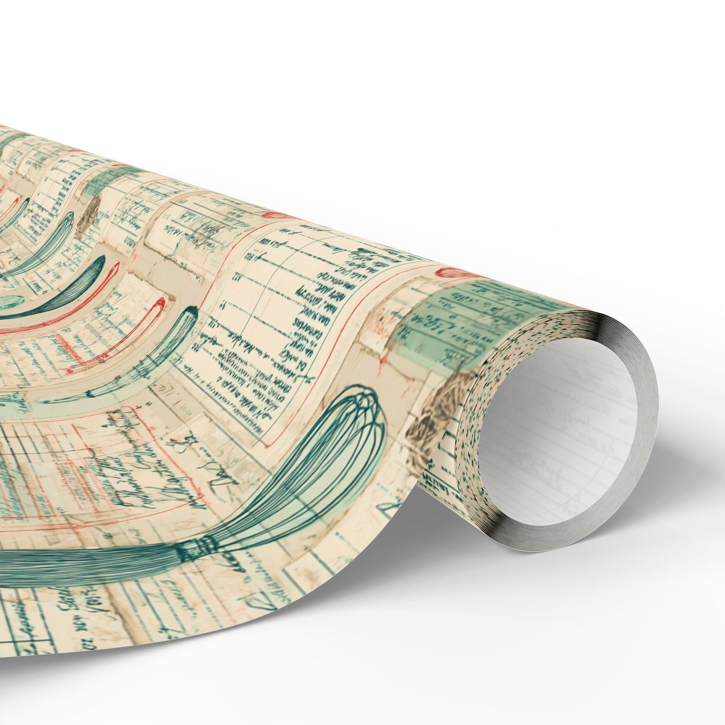 Retro Diner Pattern Wrapping Paper — Menu No. 001