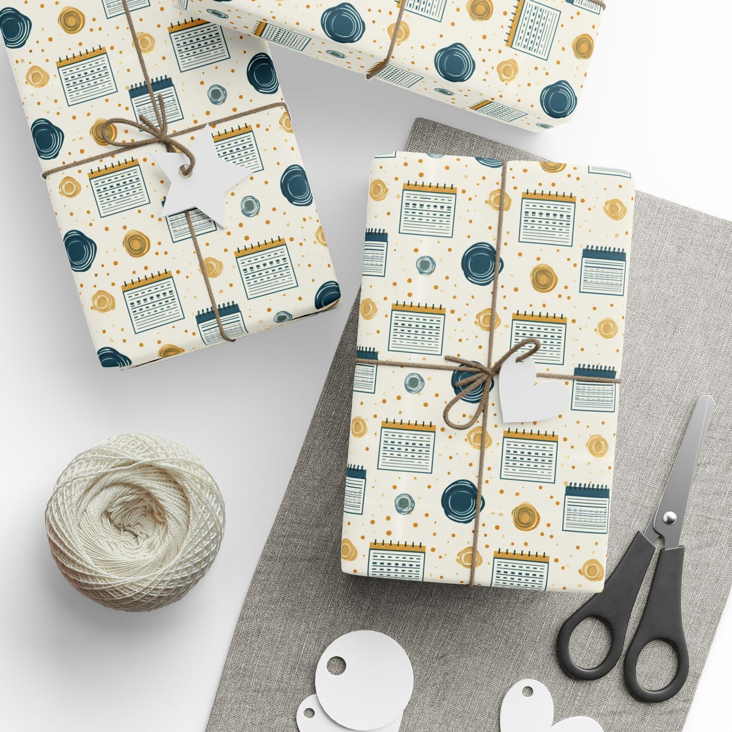 Vintage Analog Calendar Wrapping Paper