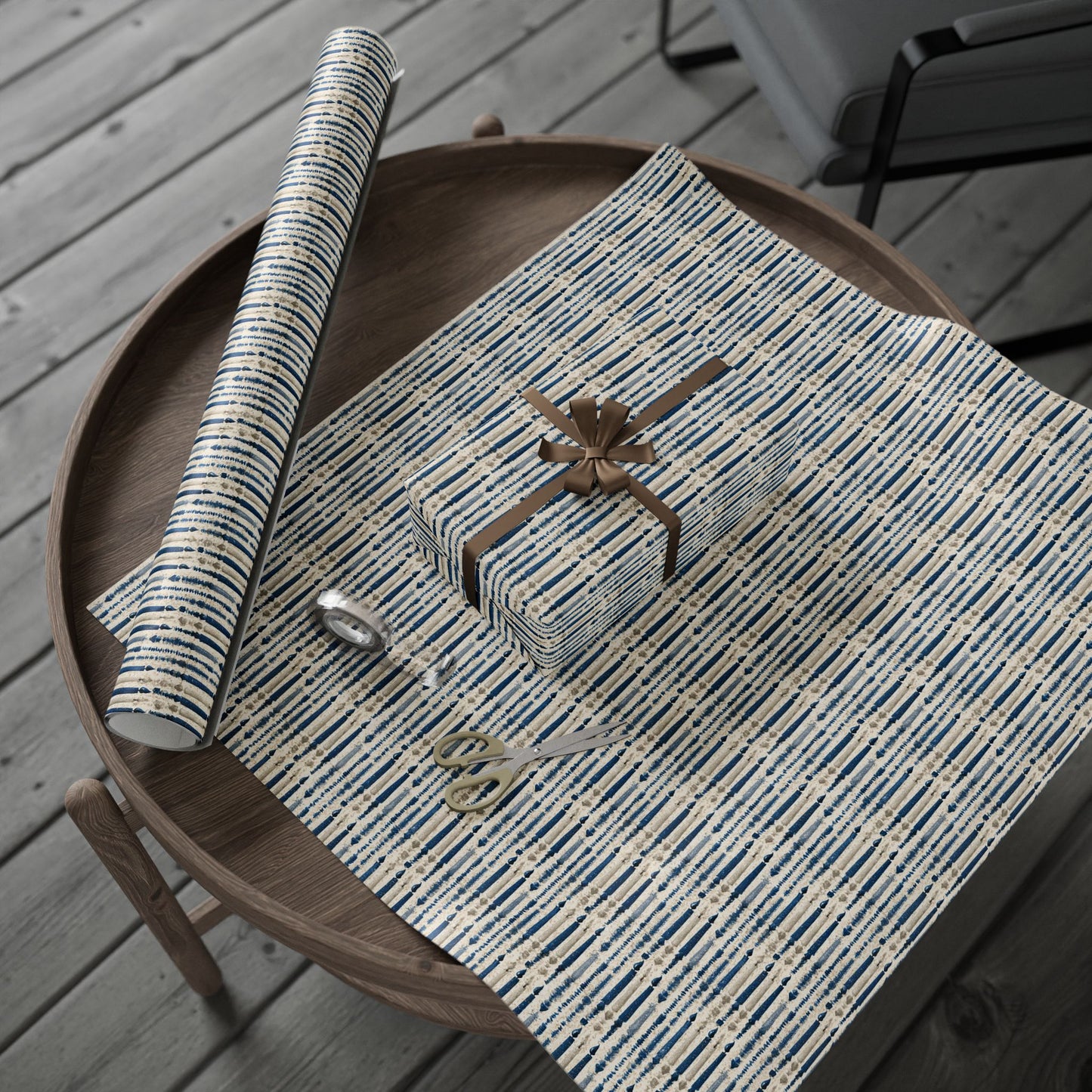 Hanukkah Candlelight Wrapping Paper