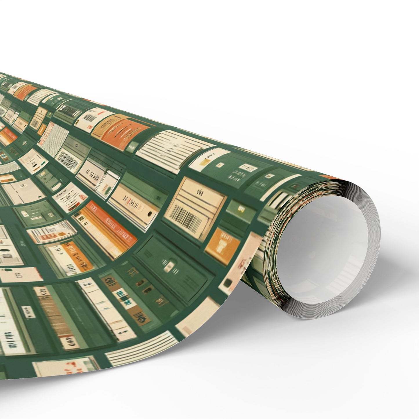 Library & Books Pattern Wrapping Paper — Collection No. 001