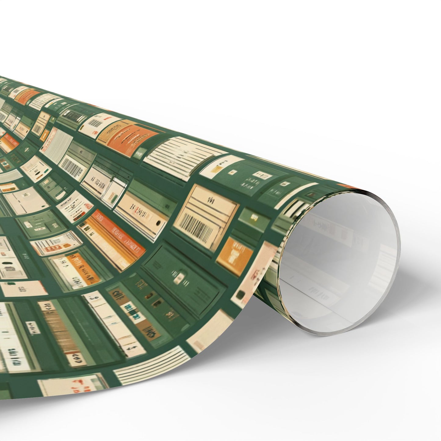 Library & Books Pattern Wrapping Paper — Collection No. 001