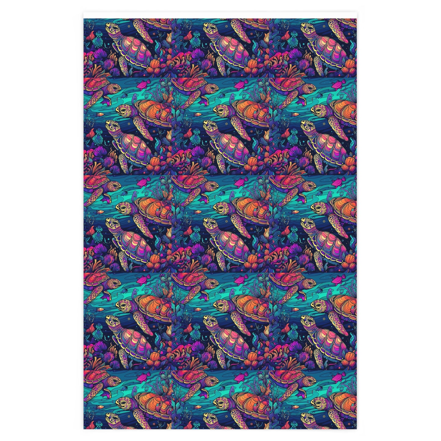 Psychedelic Turtles Wrapping Paper