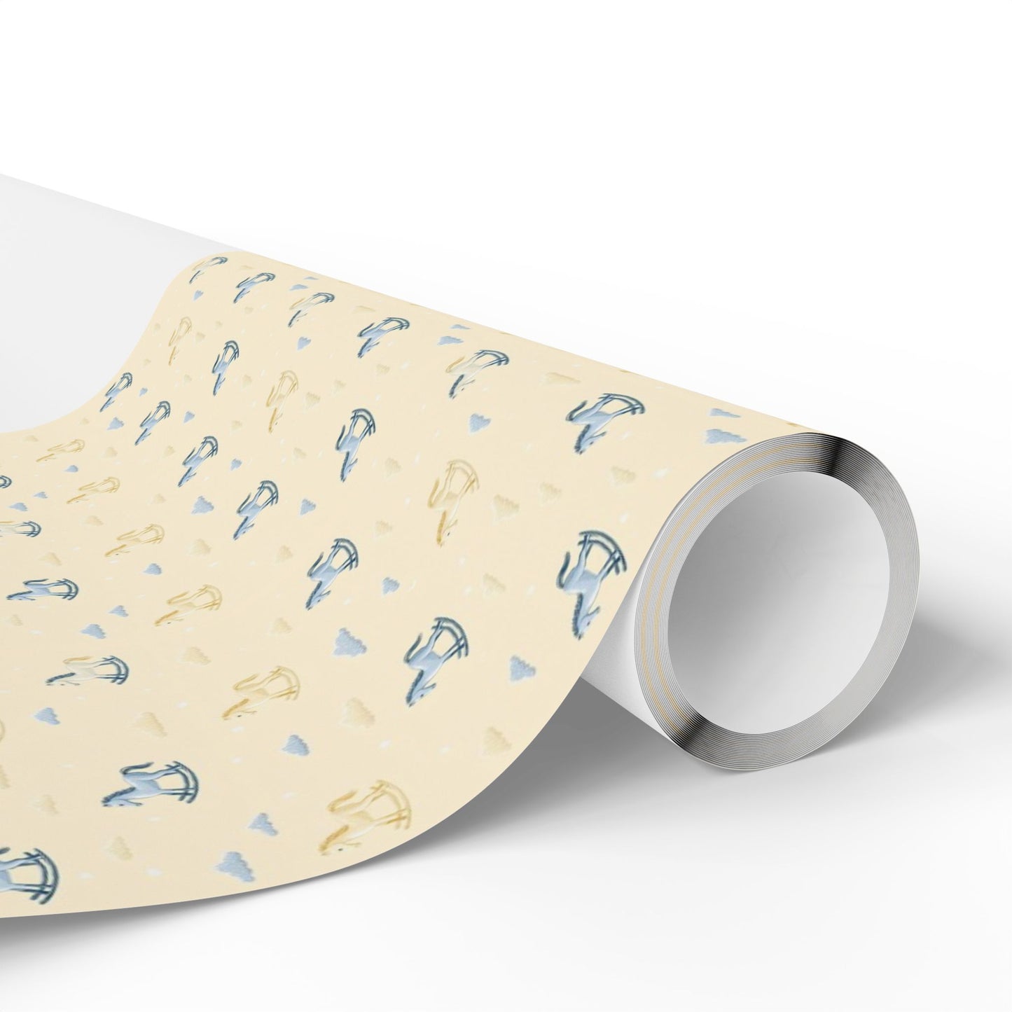 Baby Shower Gift Wrap | Moons, Clouds & Rocking Horses | All-Season Wrapping Paper