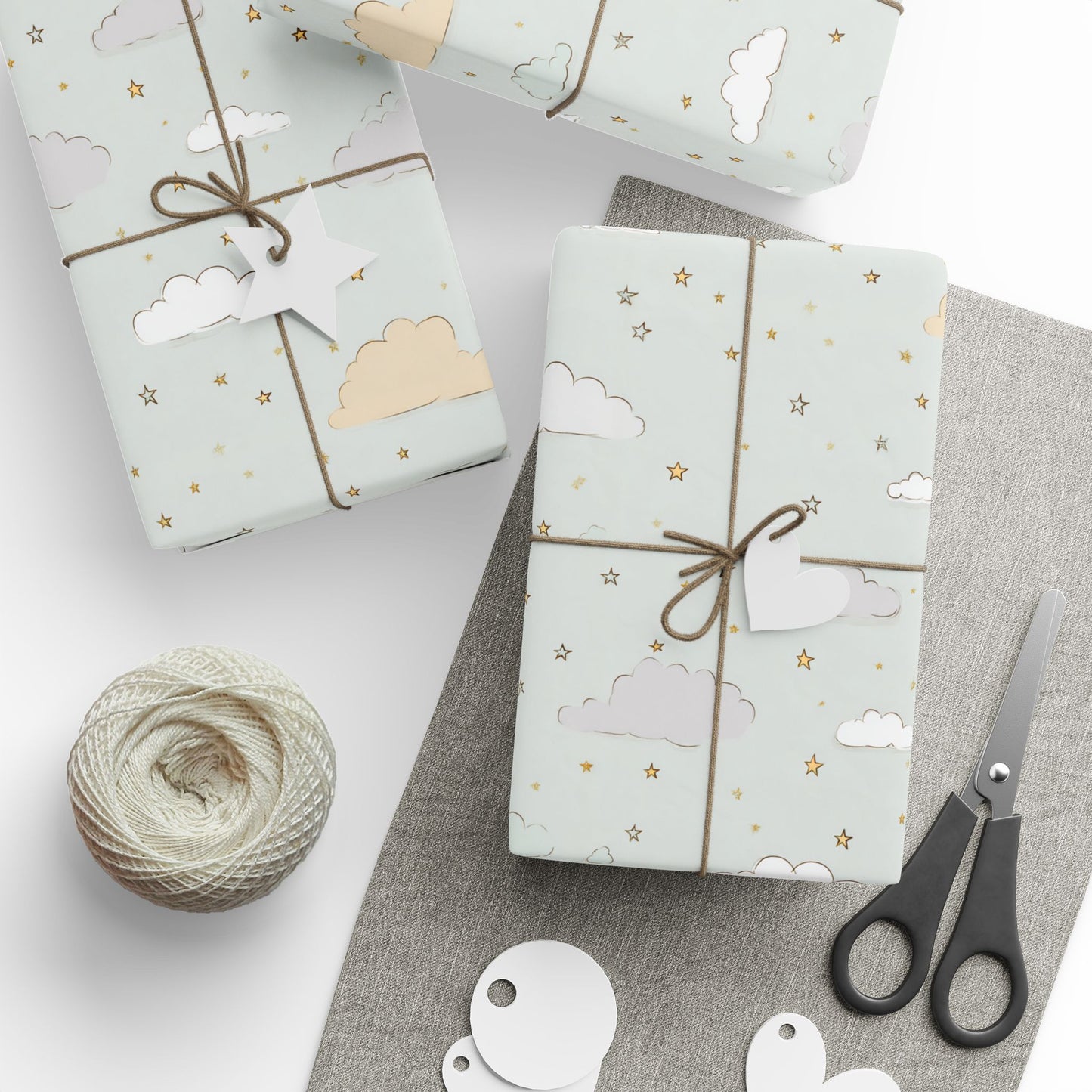 Sky & Cloud Pattern Wrapping Paper — Horizon No. 002