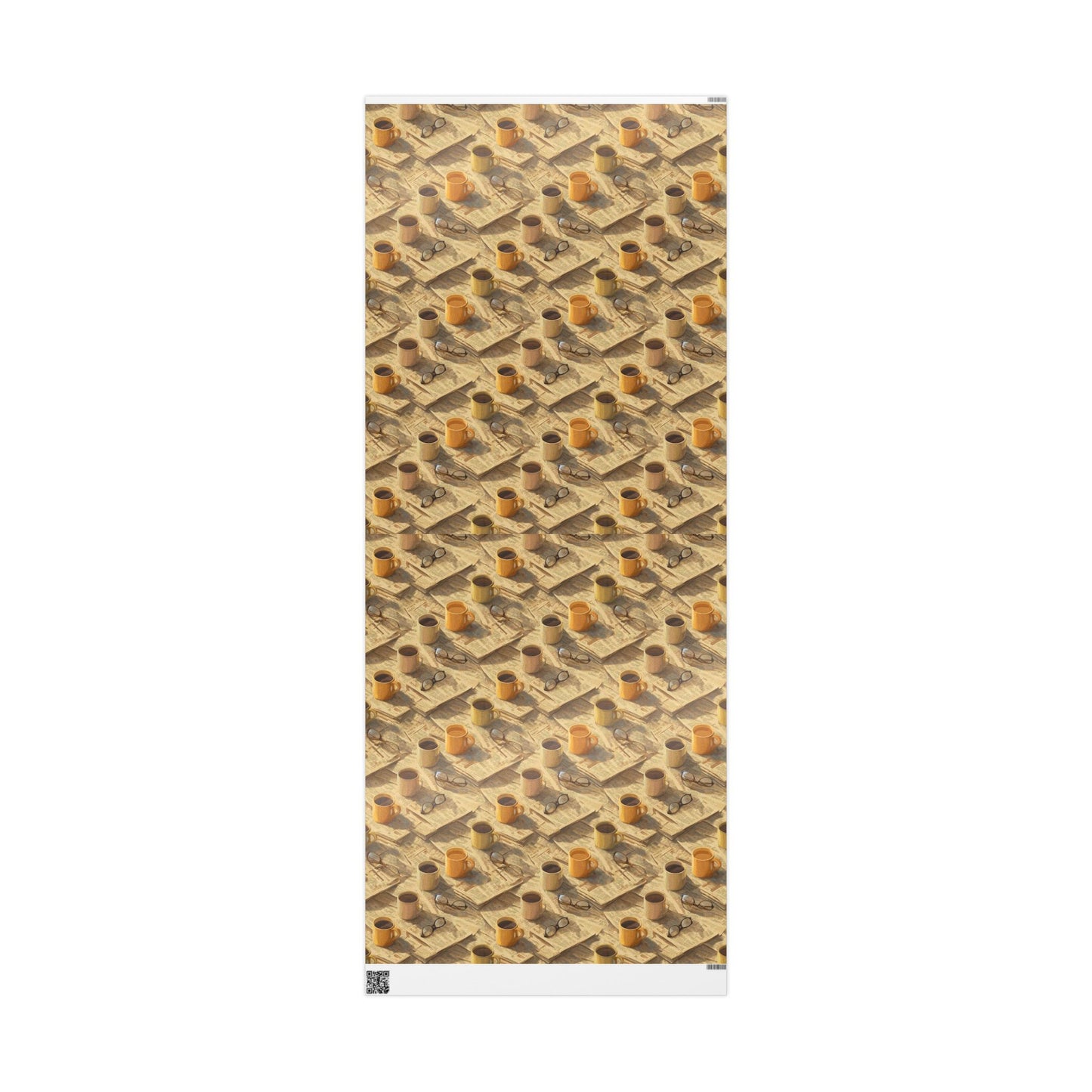 Newspaper Typography Pattern Wrapping Paper — Edition No. 001