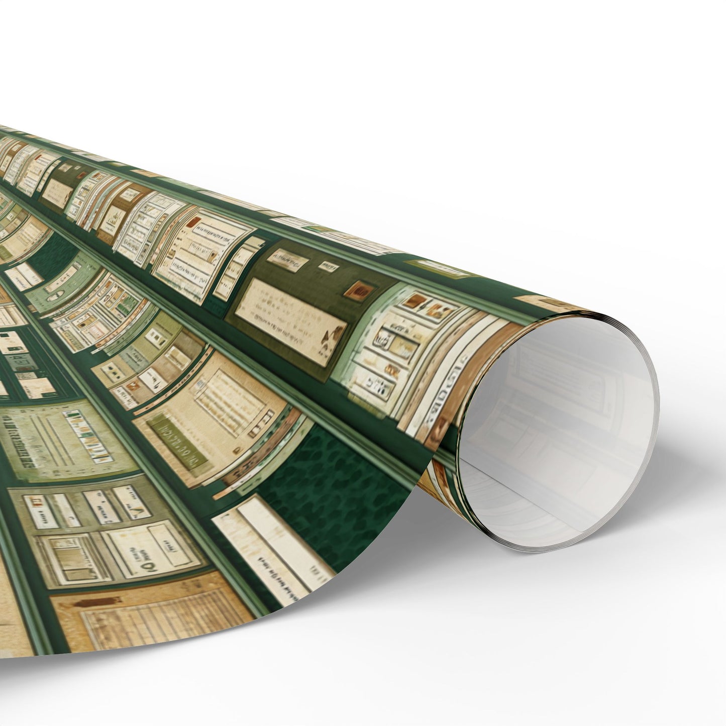 Library & Books Pattern Wrapping Paper — Collection No. 003