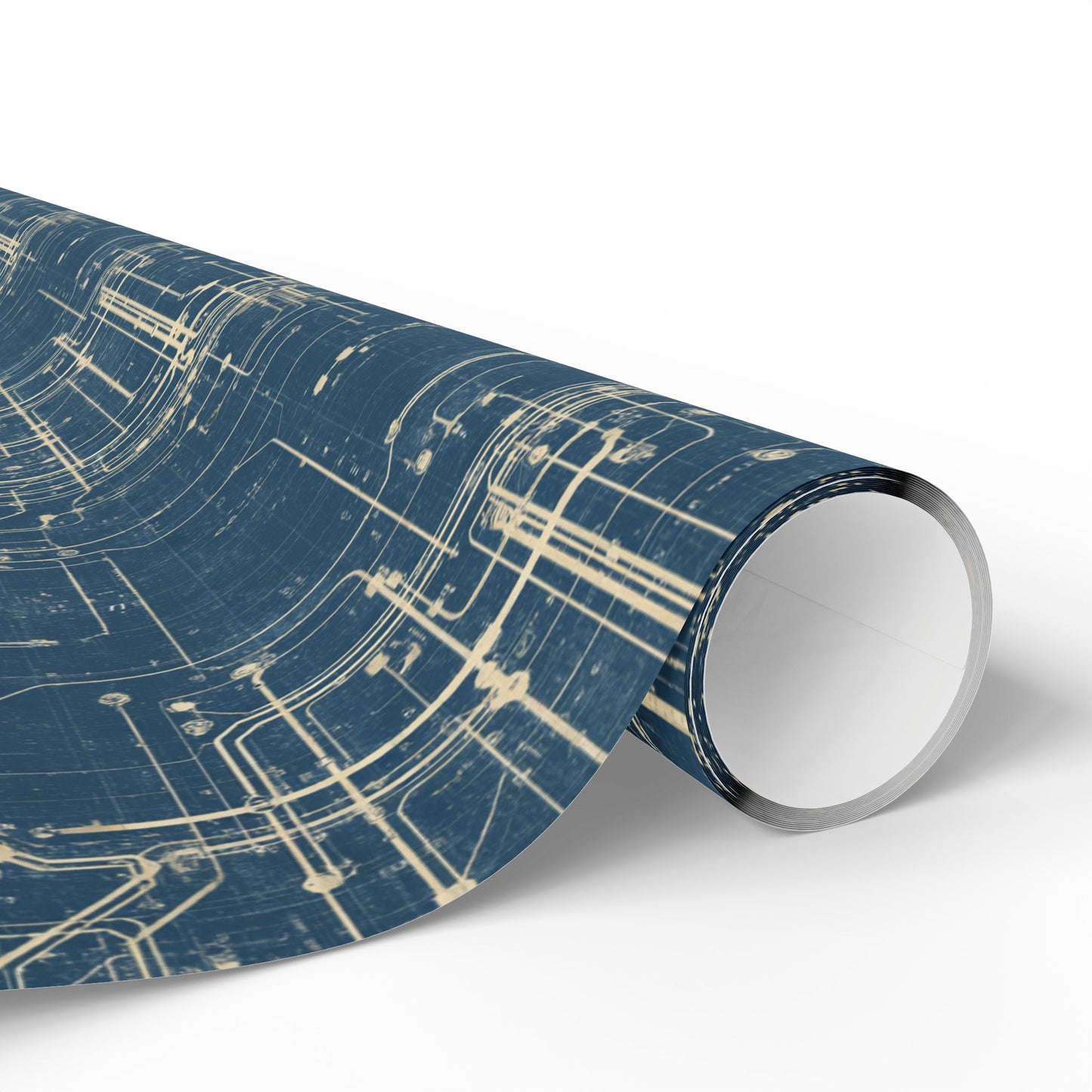 Utility & Infrastructure Map Wrapping Paper — Grid No. 004