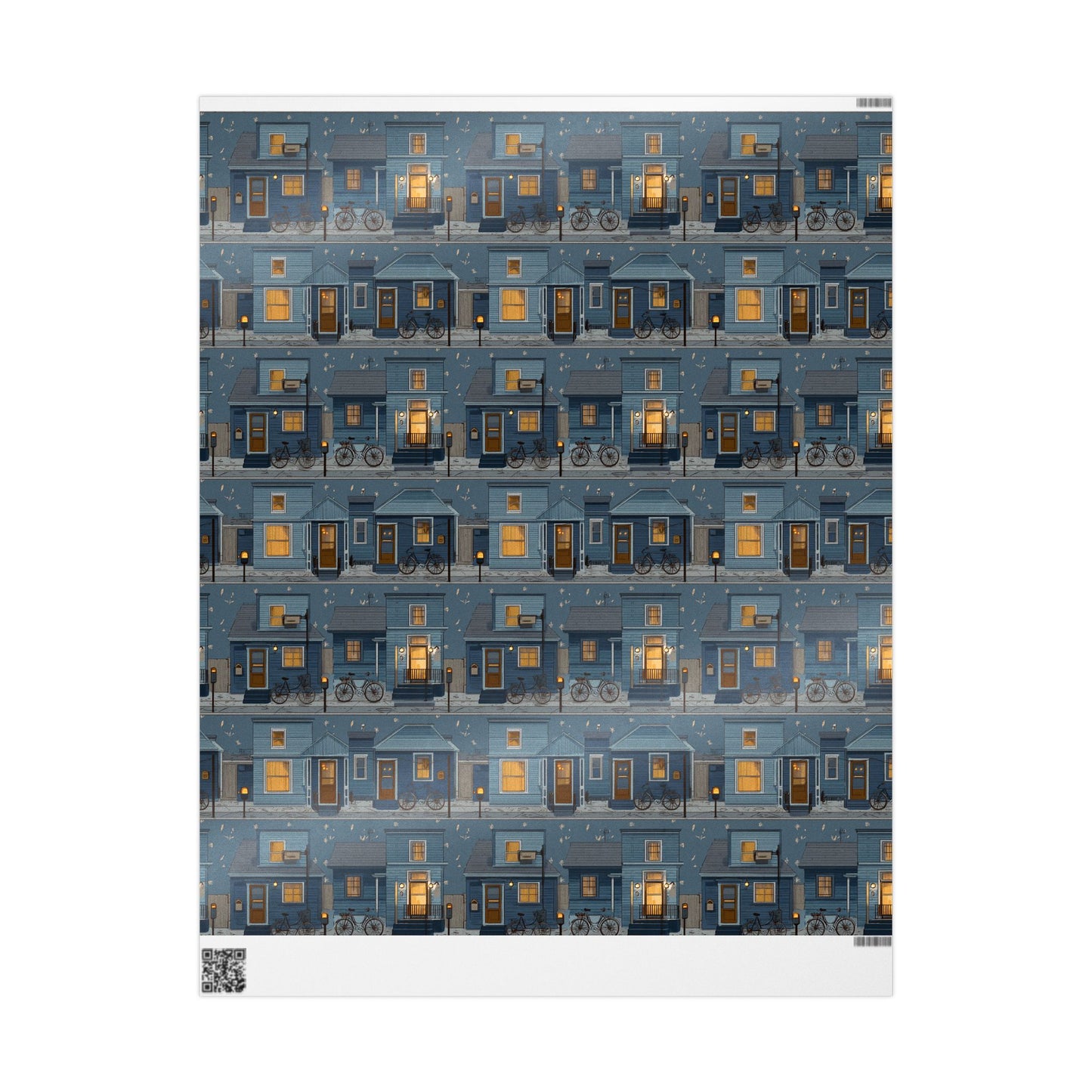 Neighborhood Map Pattern Wrapping Paper — District No. 004