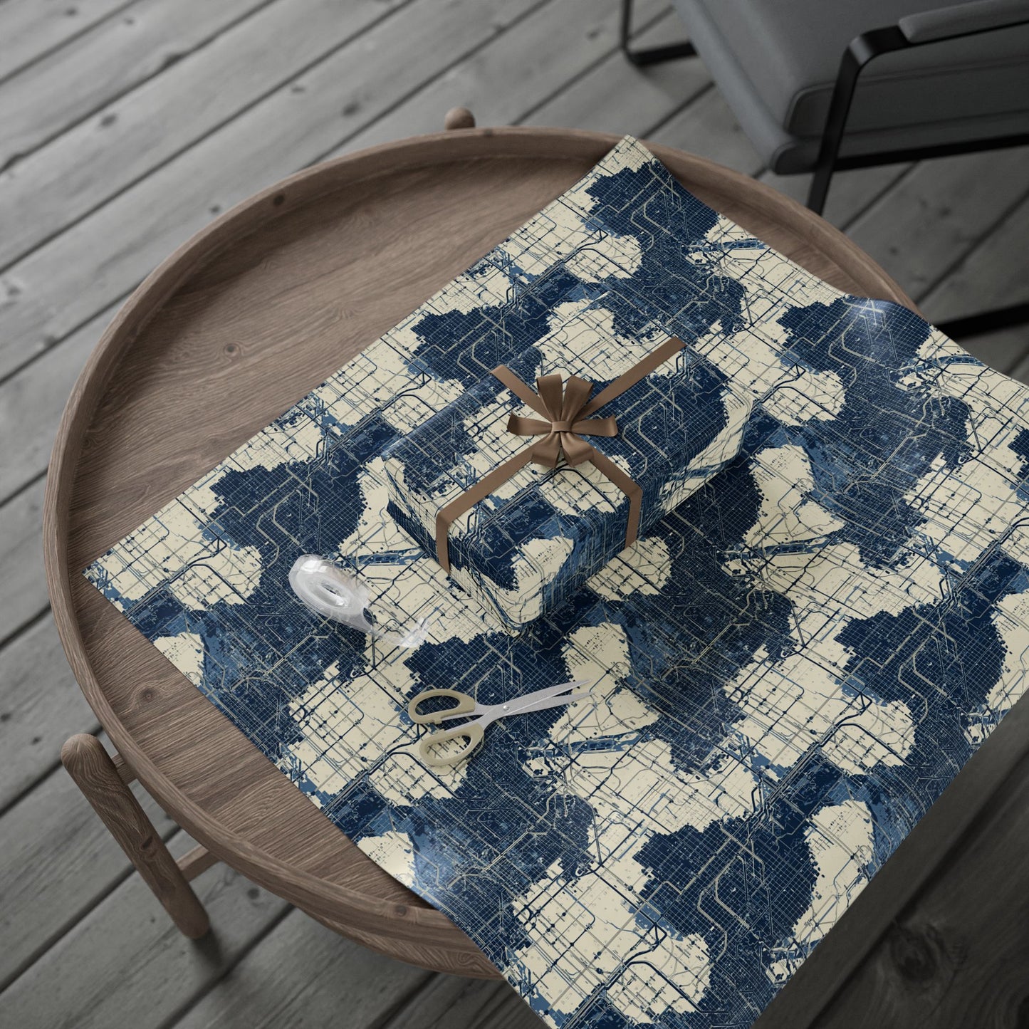 Utility & Infrastructure Map Wrapping Paper — Grid No. 003