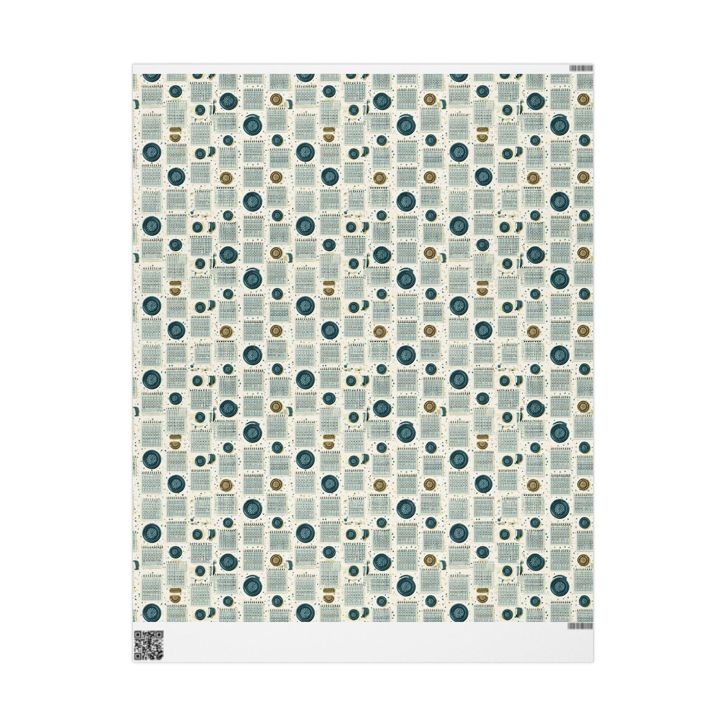 Vintage Analog Calendar Wrapping Paper