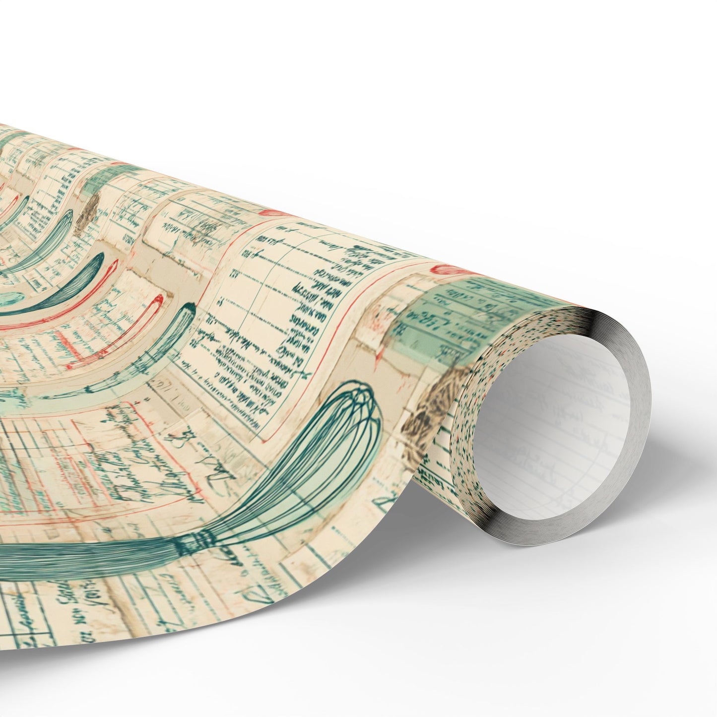 Retro Diner Pattern Wrapping Paper — Menu No. 001