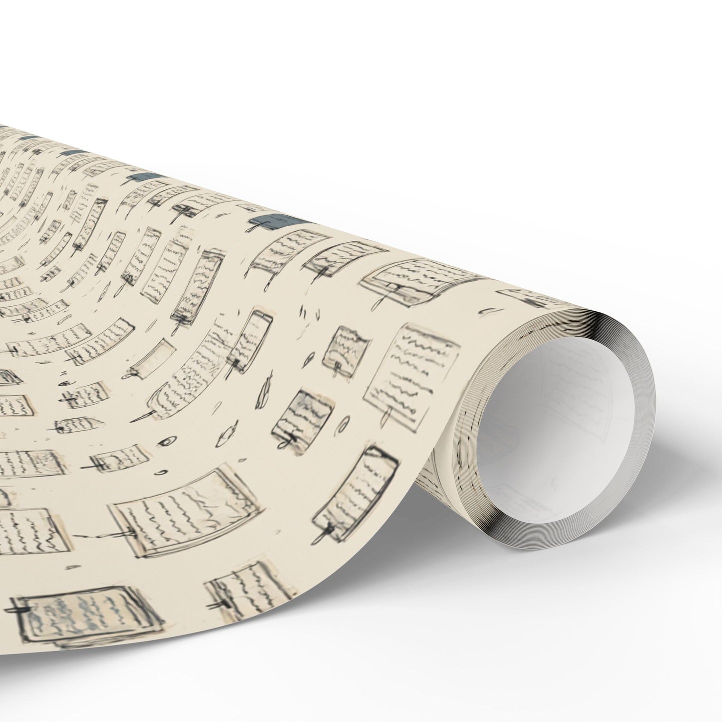 Marginalia & Notes Pattern Wrapping Paper — Page No. 004