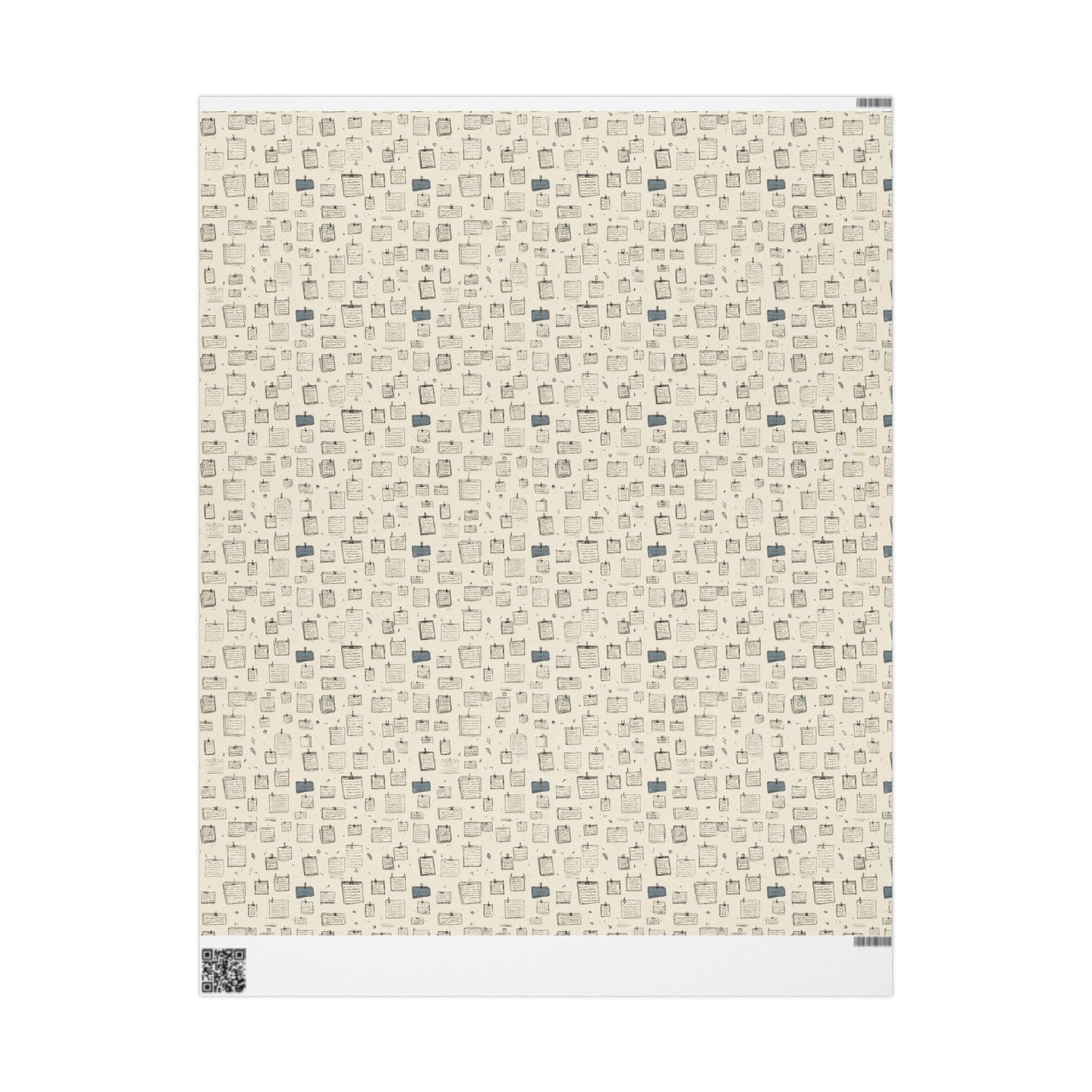 Marginalia & Notes Pattern Wrapping Paper — Page No. 004