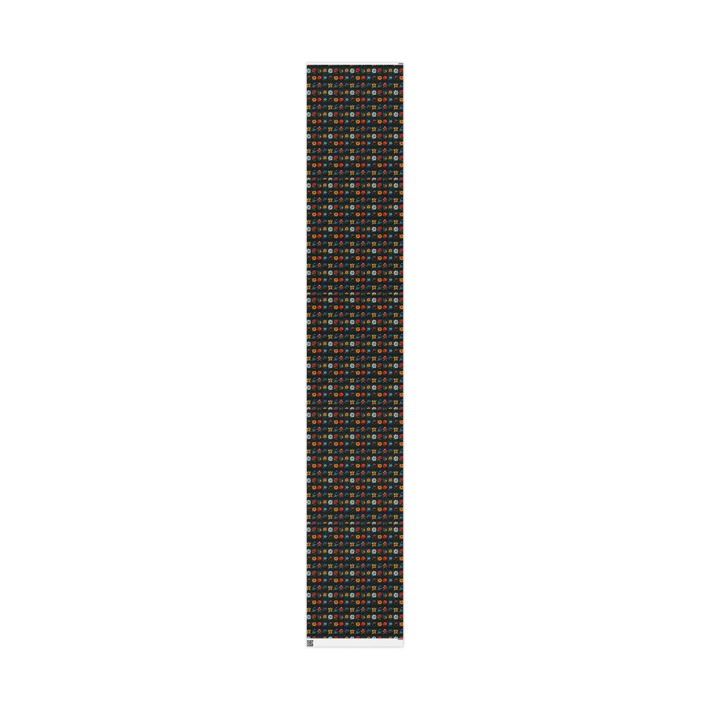 Flowers on Black Wrapping Paper