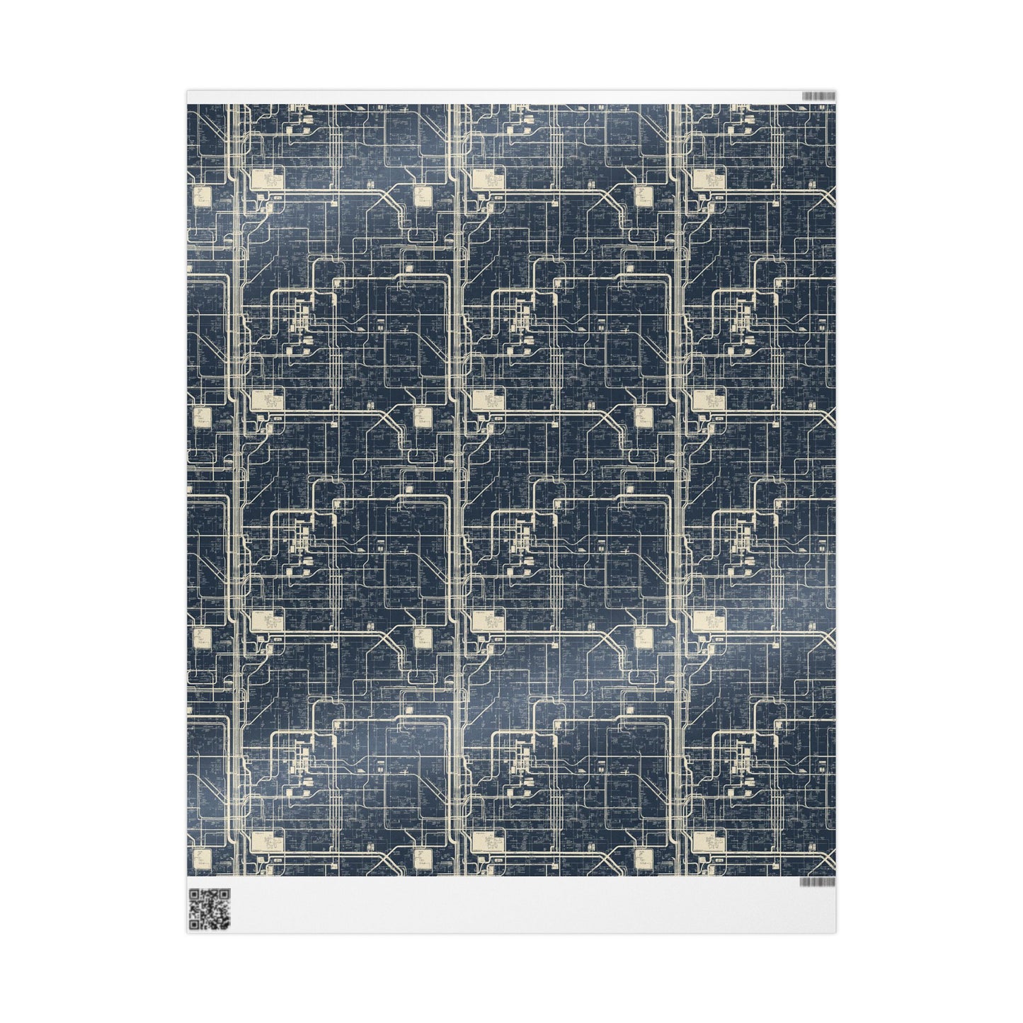 Utility & Infrastructure Map Wrapping Paper — Grid No. 001