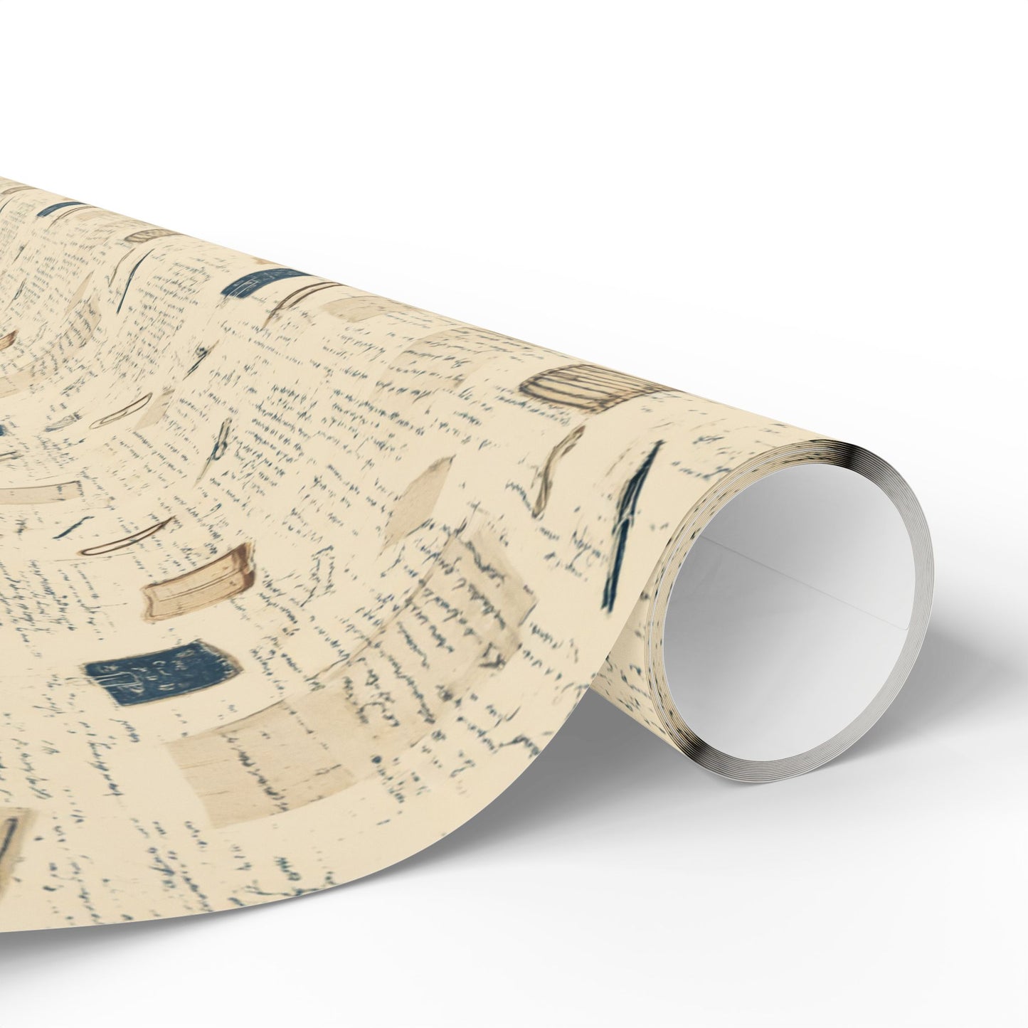Marginalia & Notes Pattern Wrapping Paper — Page No. 001