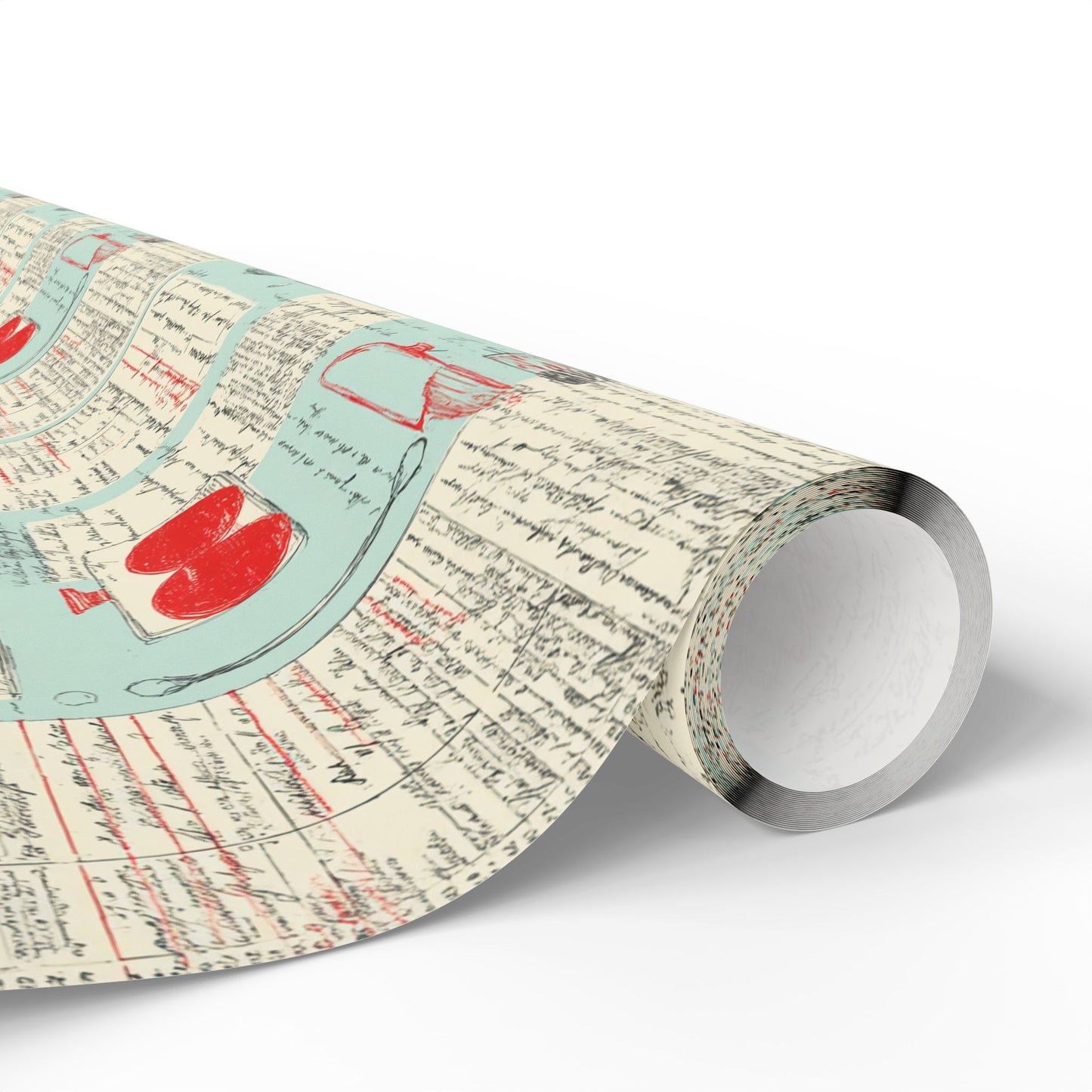 Retro Diner Pattern Wrapping Paper — Menu No. 002