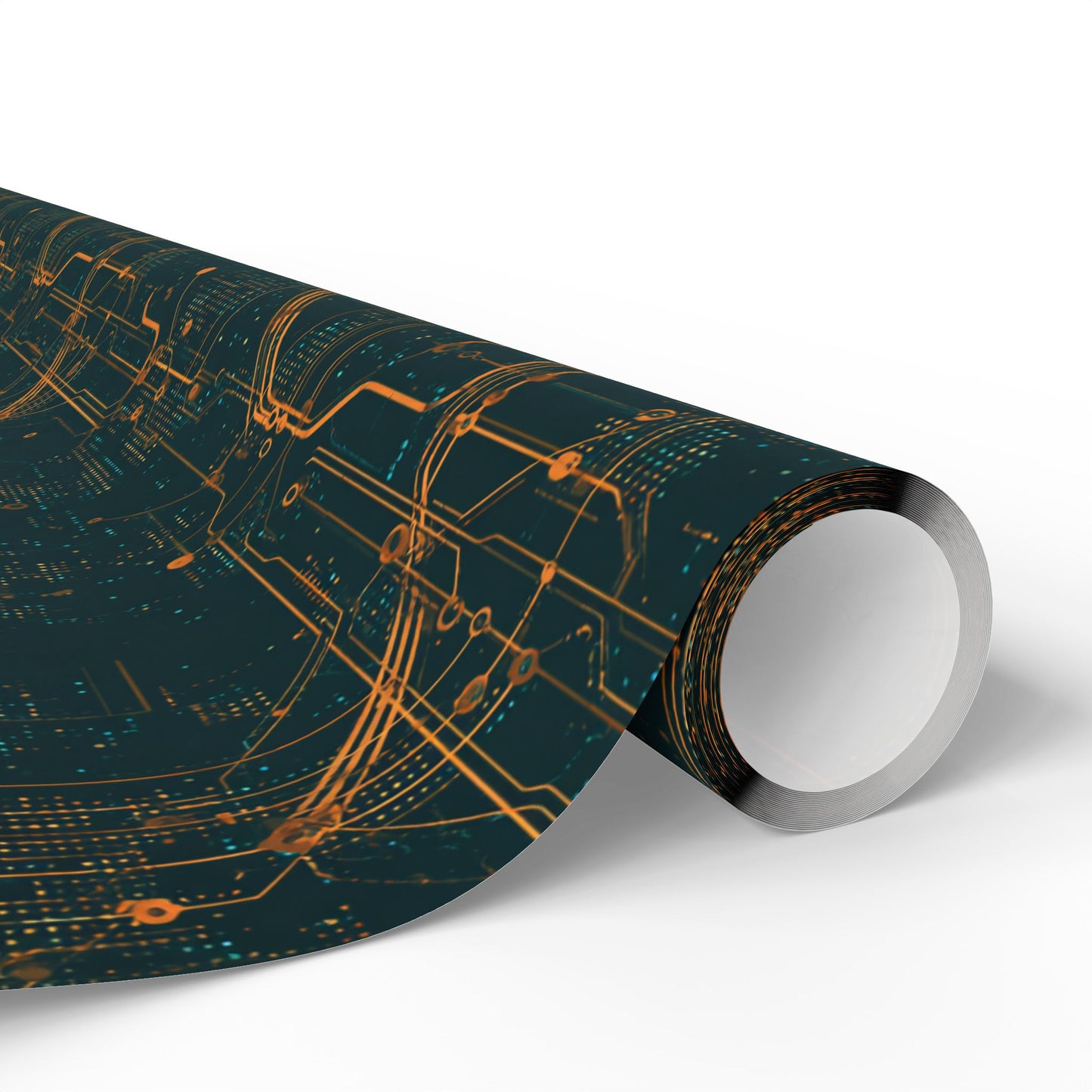 Circuit Board Pattern Wrapping Paper — Trace No. 001