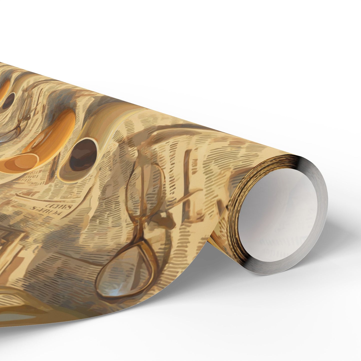 Newspaper Typography Pattern Wrapping Paper — Edition No. 001