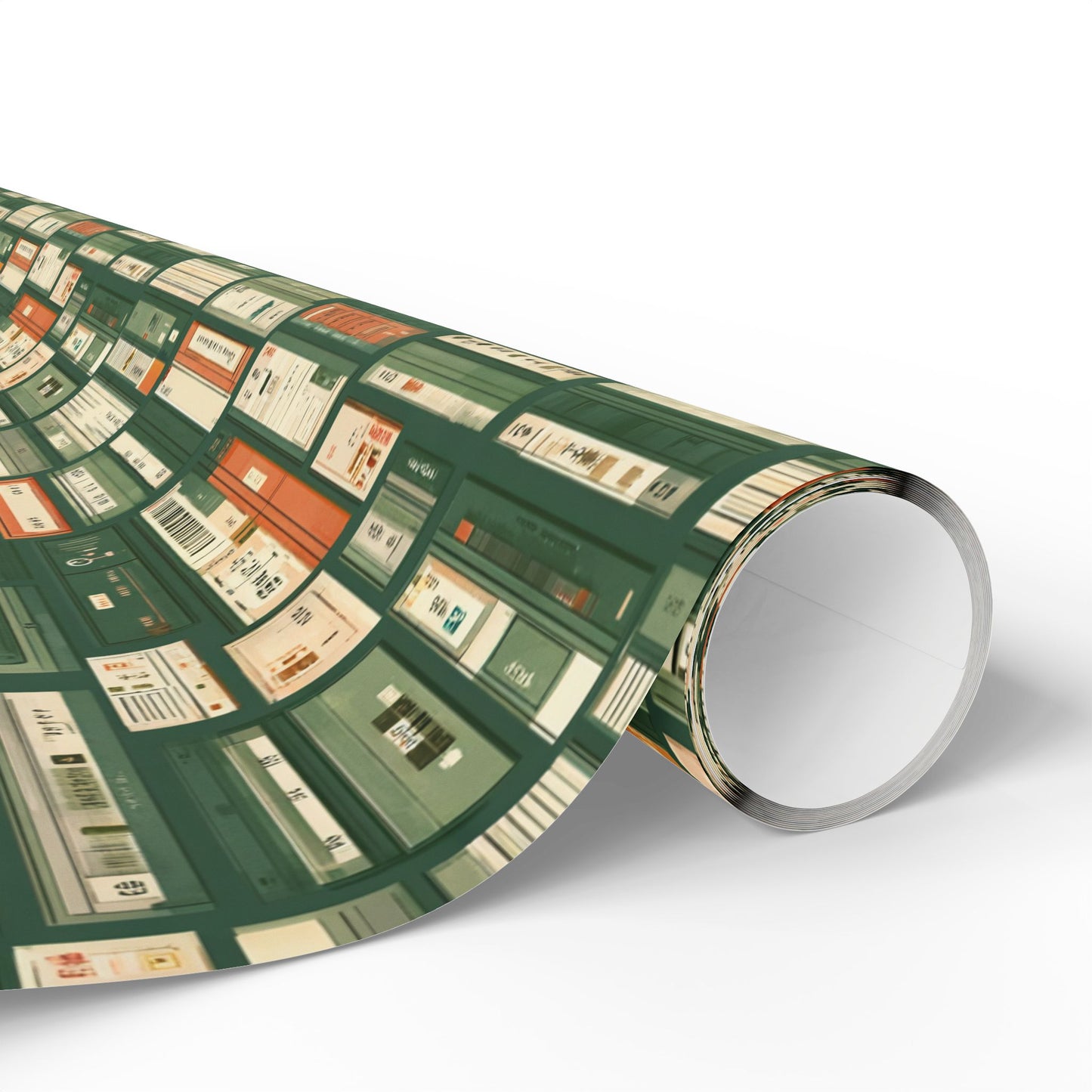 Library & Books Pattern Wrapping Paper — Collection No. 001