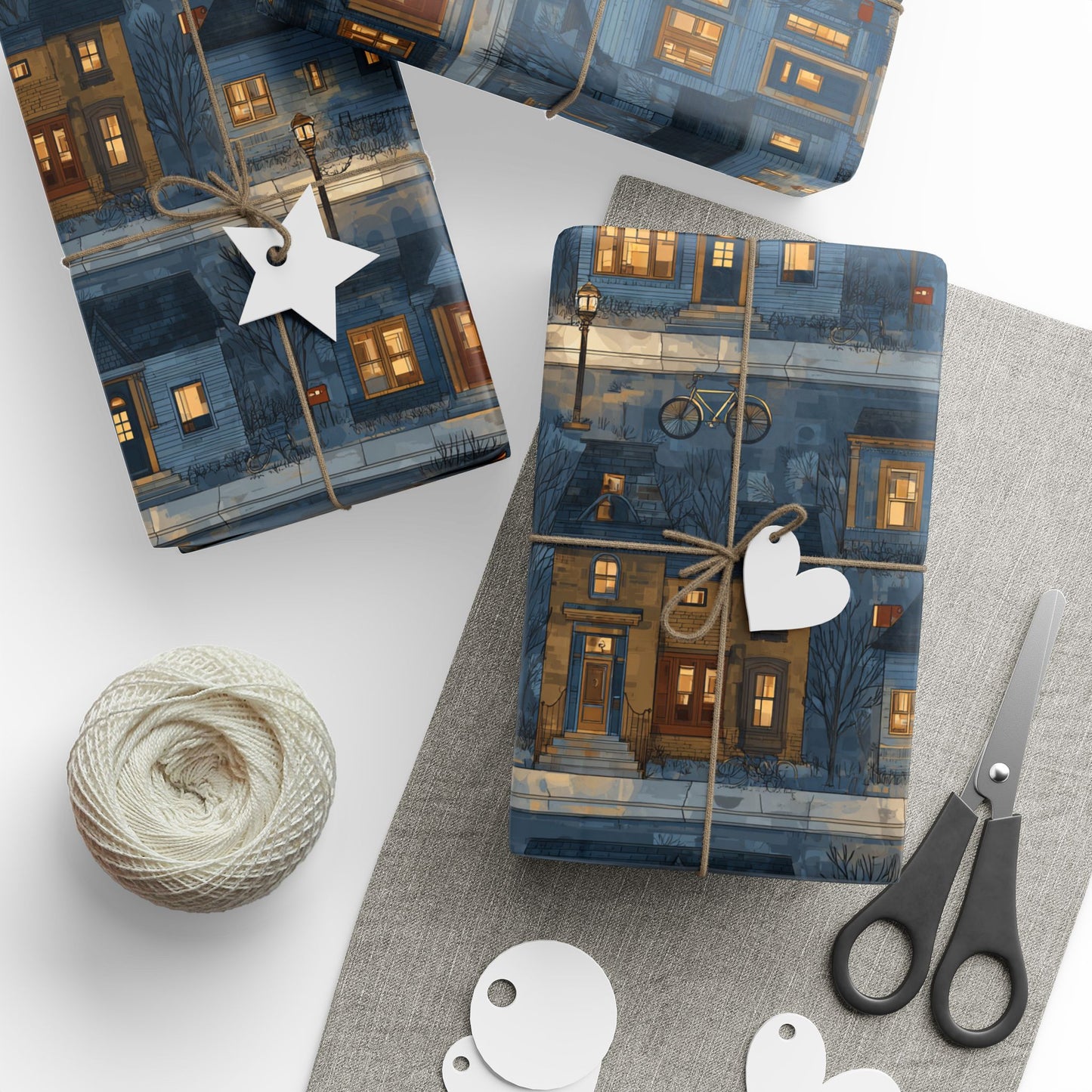 Neighborhood Map Pattern Wrapping Paper — District No. 003