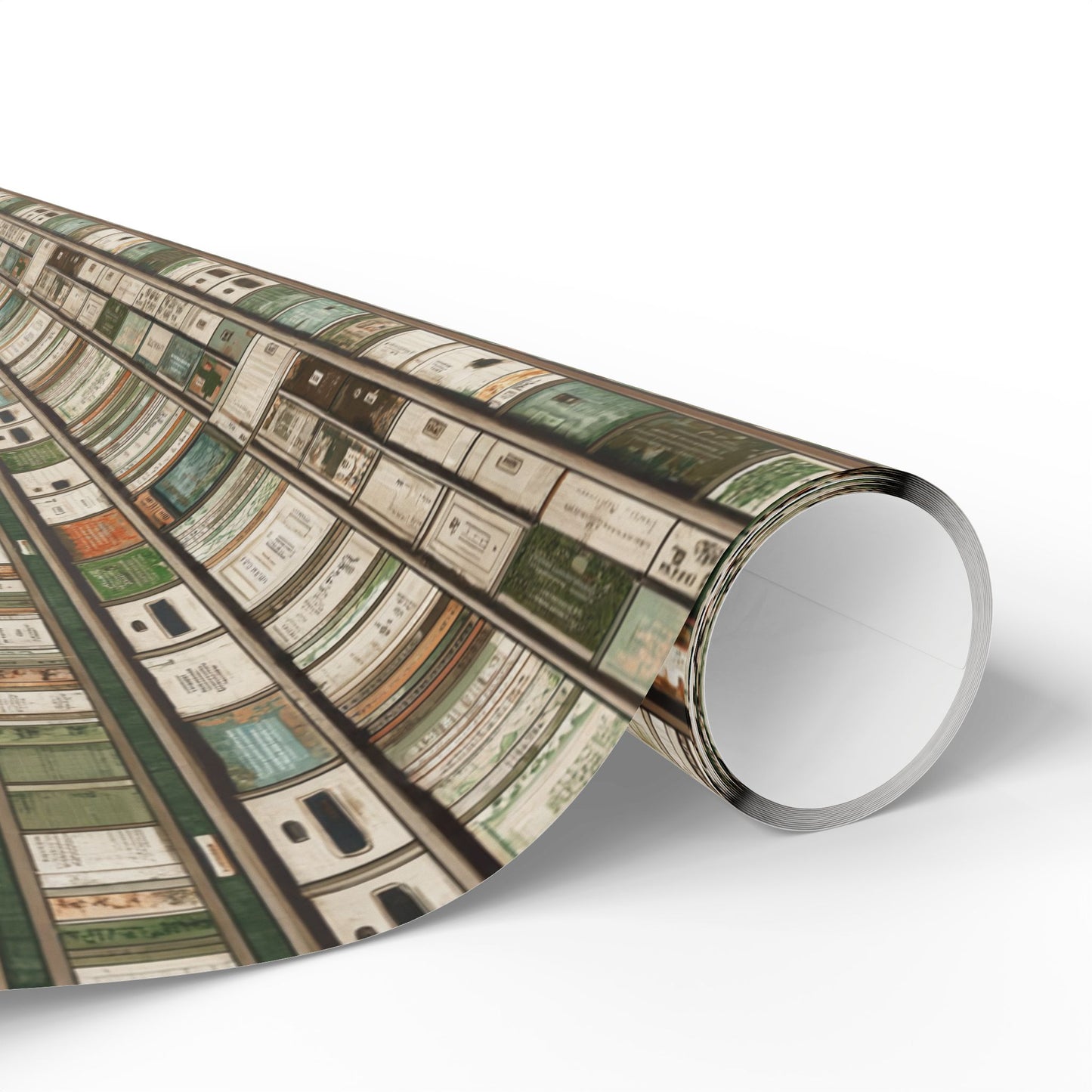 Library & Books Pattern Wrapping Paper — Collection No. 004