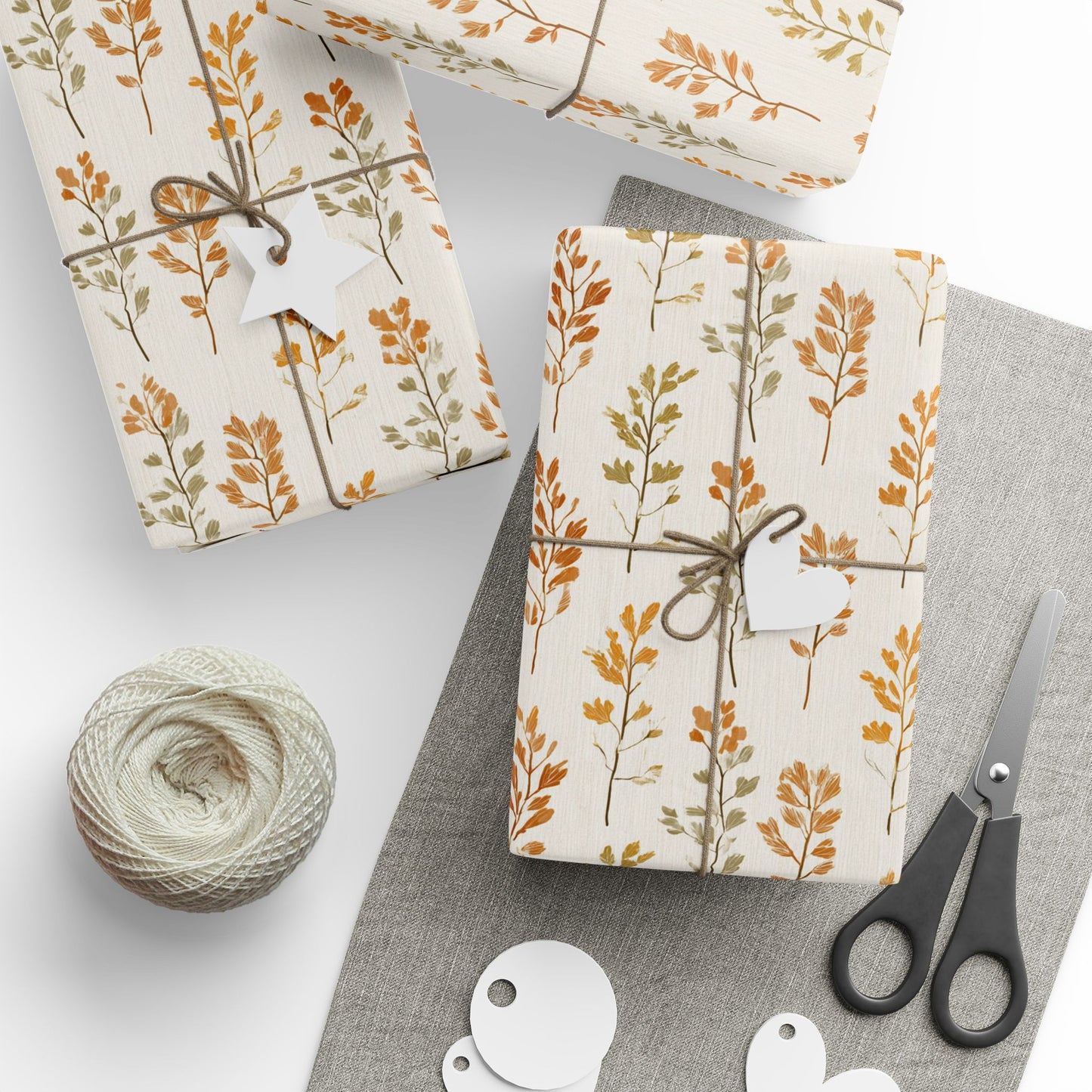 Fall Botanical Wrapping Paper — Autumn Study No. 004