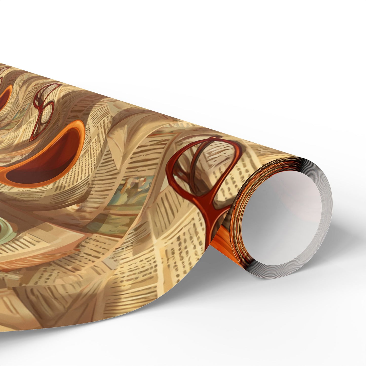 Newspaper Typography Pattern Wrapping Paper — Edition No. 002