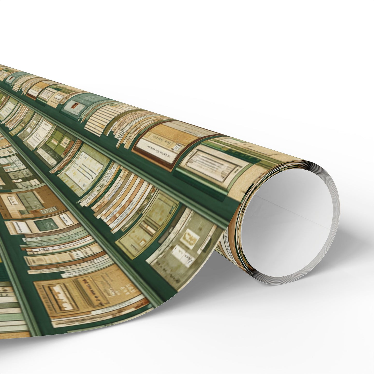 Library & Books Pattern Wrapping Paper — Collection No. 003