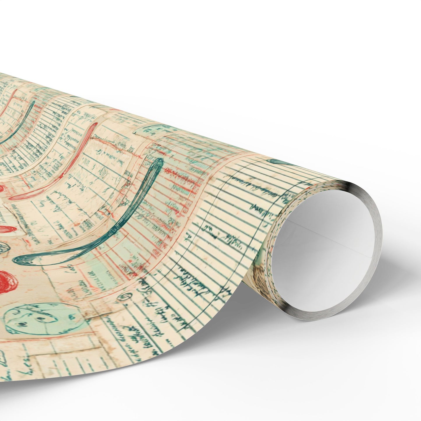 Retro Diner Pattern Wrapping Paper — Menu No. 001