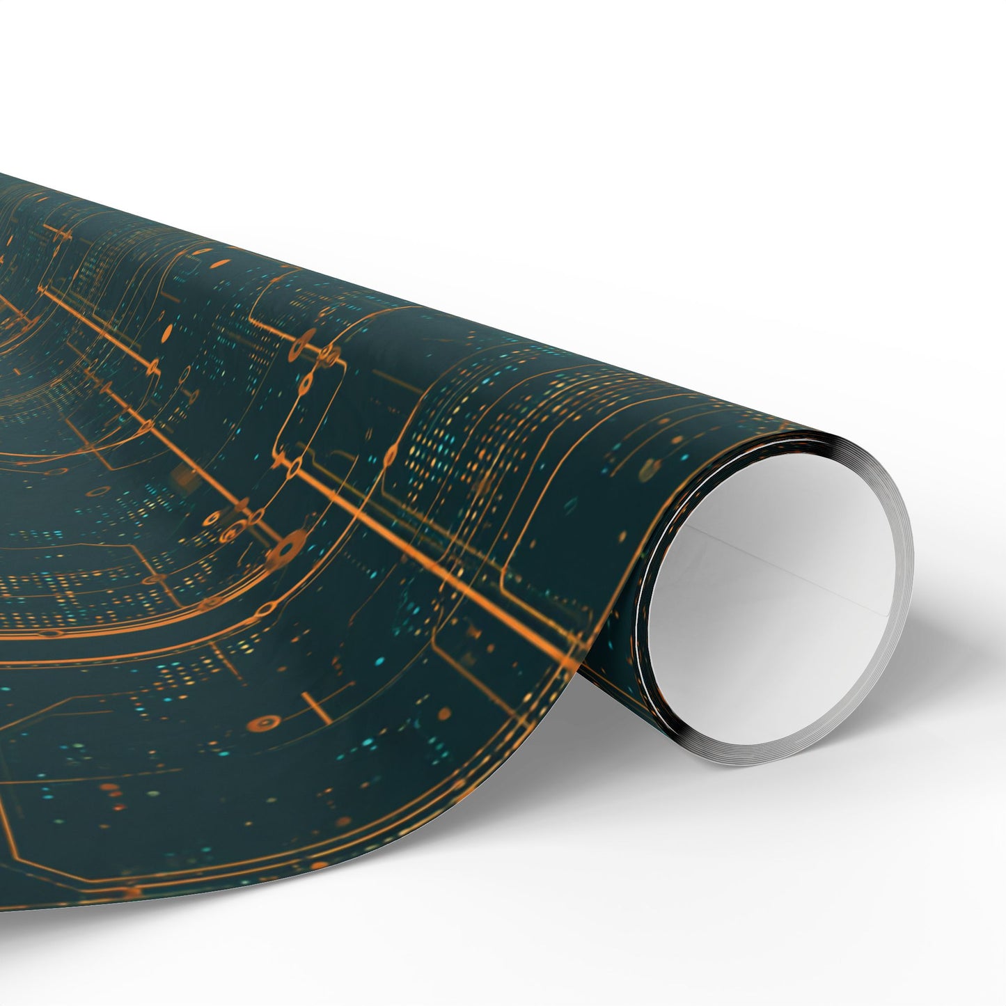 Circuit Board Pattern Wrapping Paper — Trace No. 001