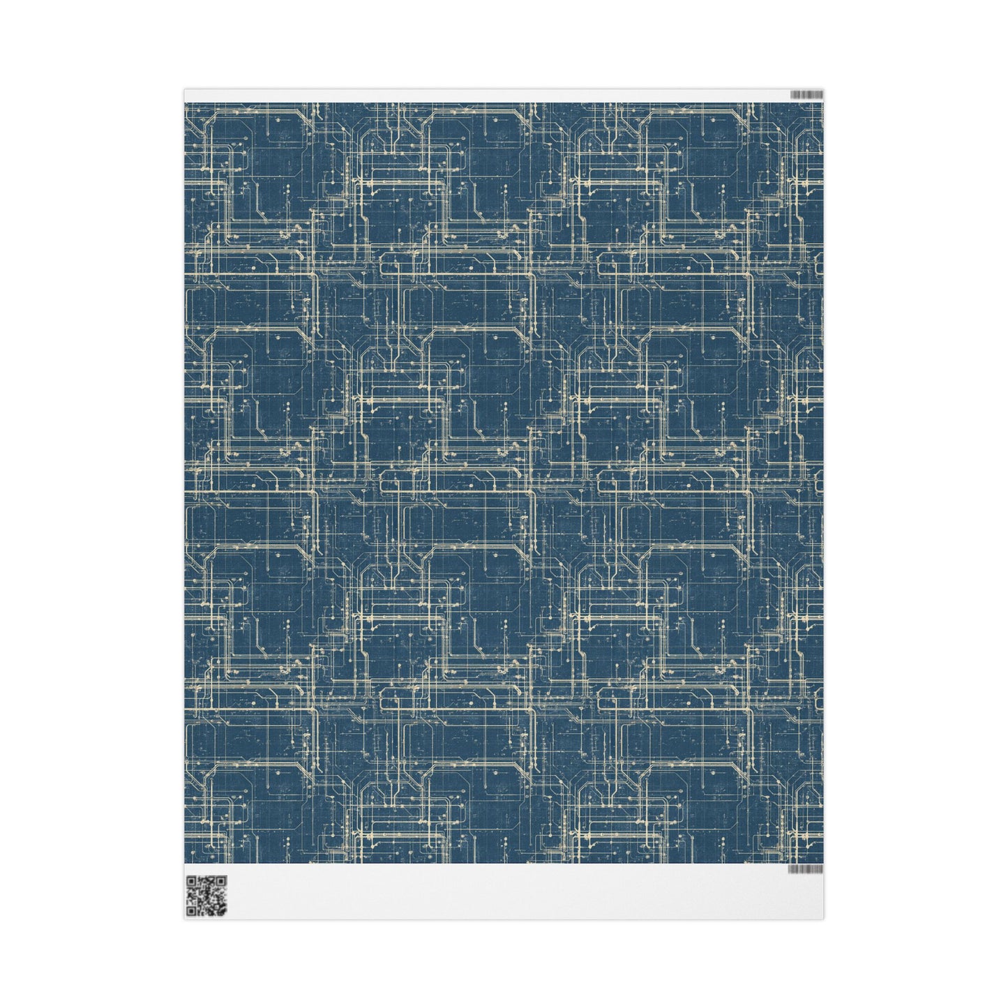 Utility & Infrastructure Map Wrapping Paper — Grid No. 004