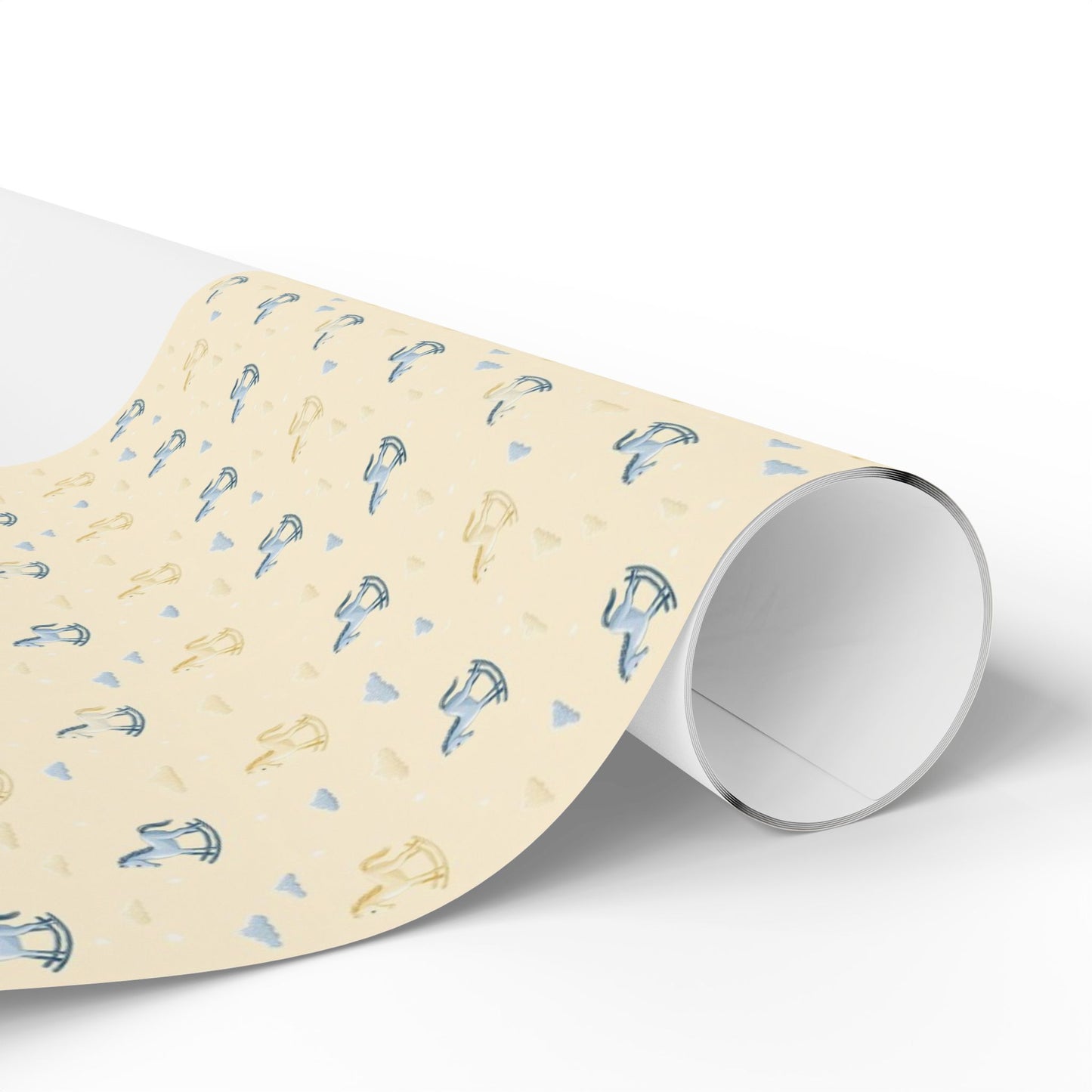 Baby Shower Gift Wrap | Moons, Clouds & Rocking Horses | All-Season Wrapping Paper