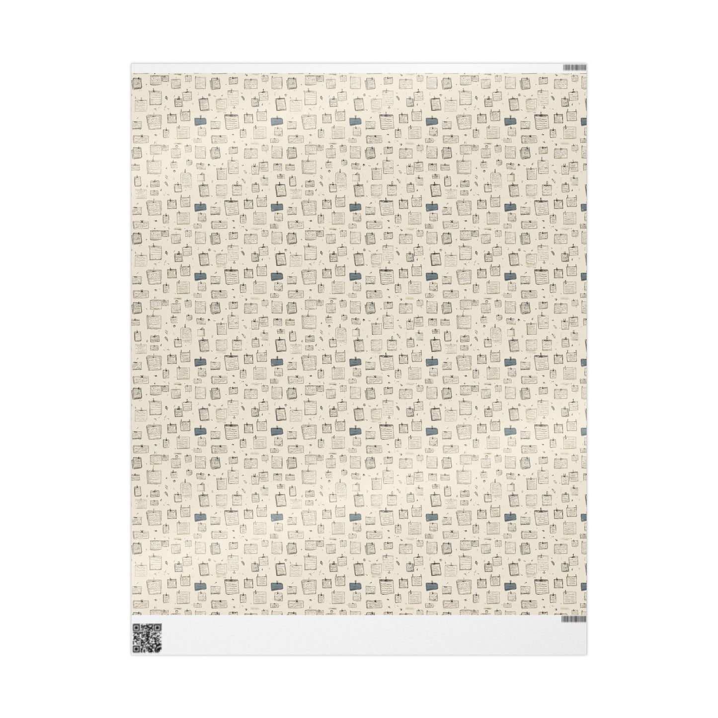 Marginalia & Notes Pattern Wrapping Paper — Page No. 004