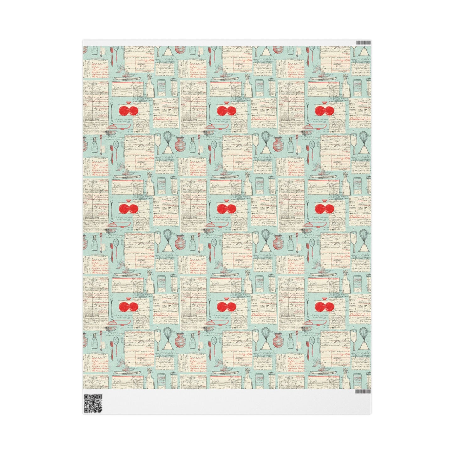 Retro Diner Pattern Wrapping Paper — Menu No. 002