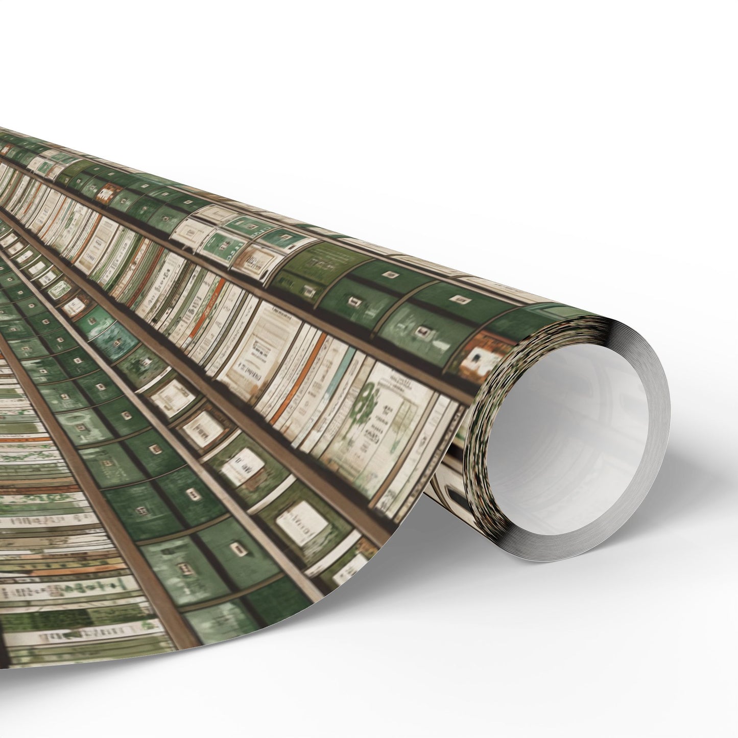 Library & Books Pattern Wrapping Paper — Collection No. 004