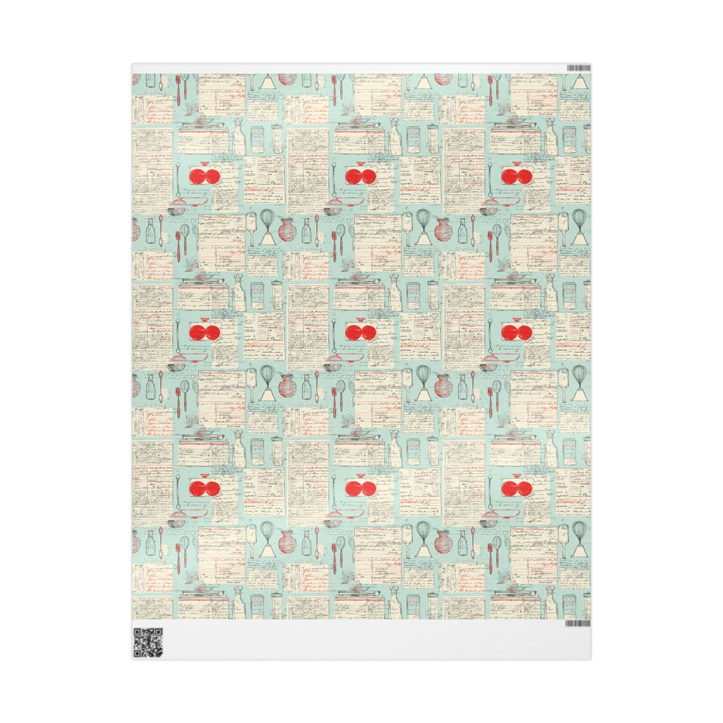 Retro Diner Pattern Wrapping Paper — Menu No. 002