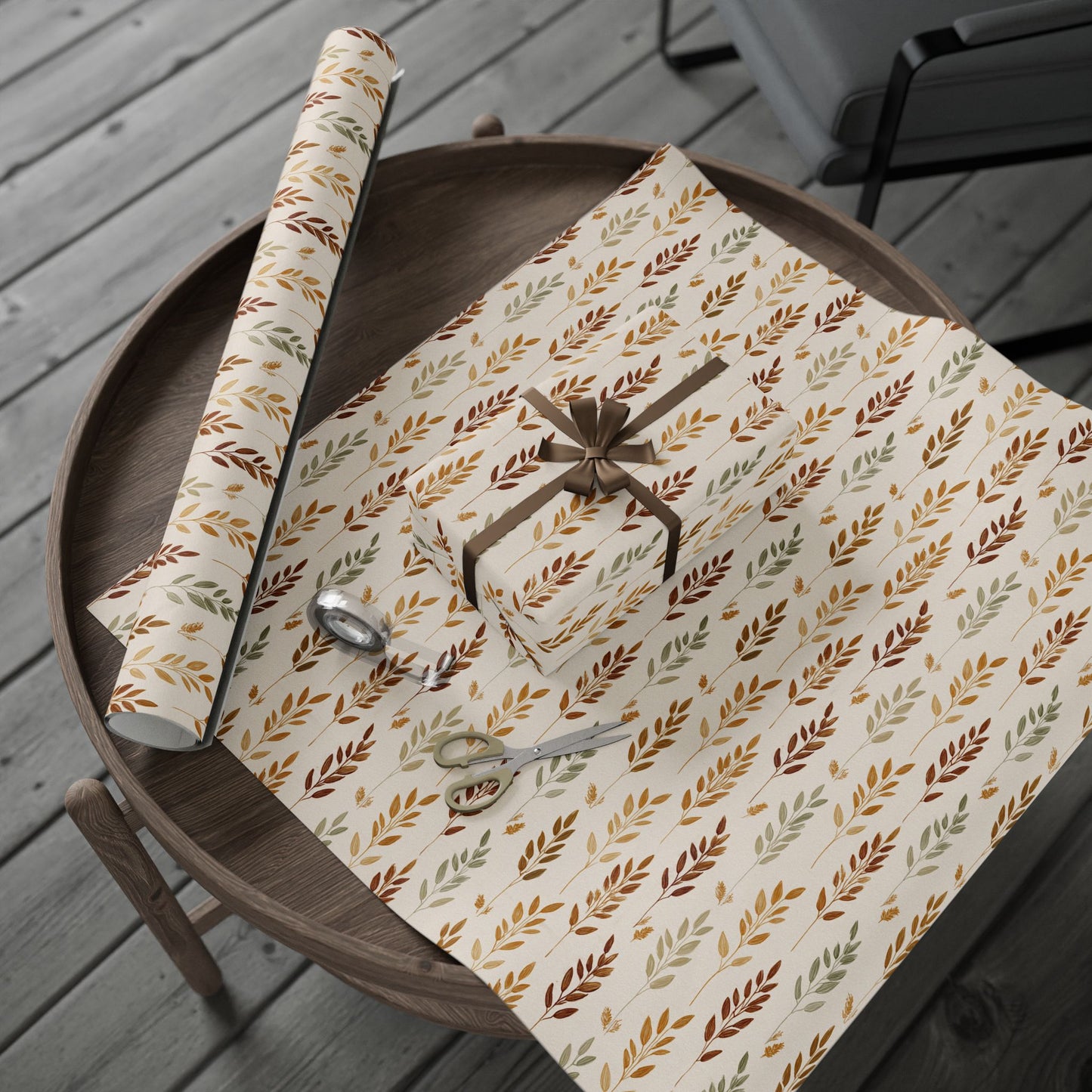Fall Botanical Wrapping Paper — Autumn Study No. 005