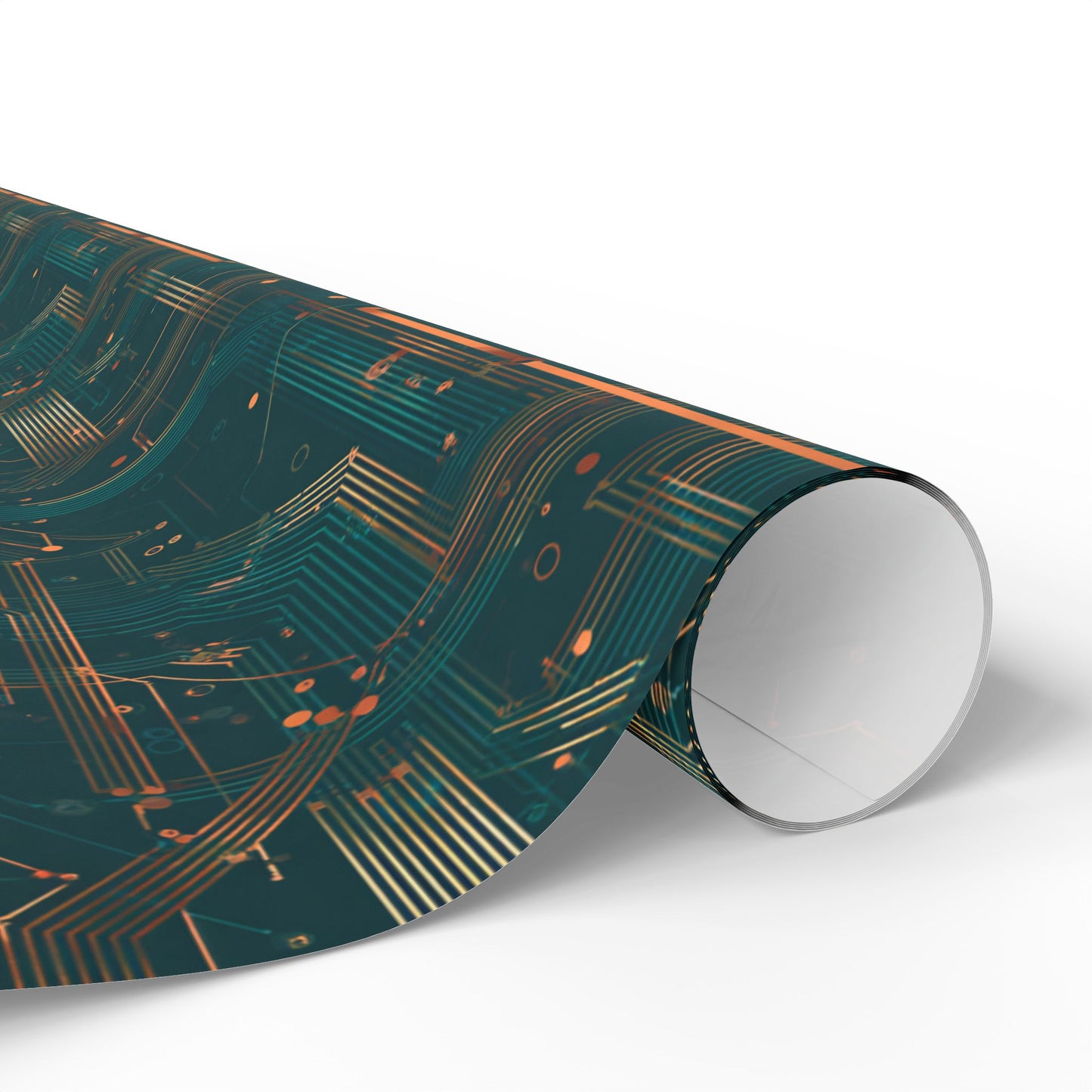 Circuit Board Pattern Wrapping Paper — Trace No. 002