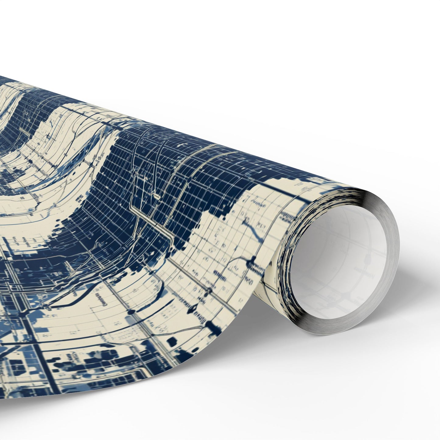 Utility & Infrastructure Map Wrapping Paper — Grid No. 003