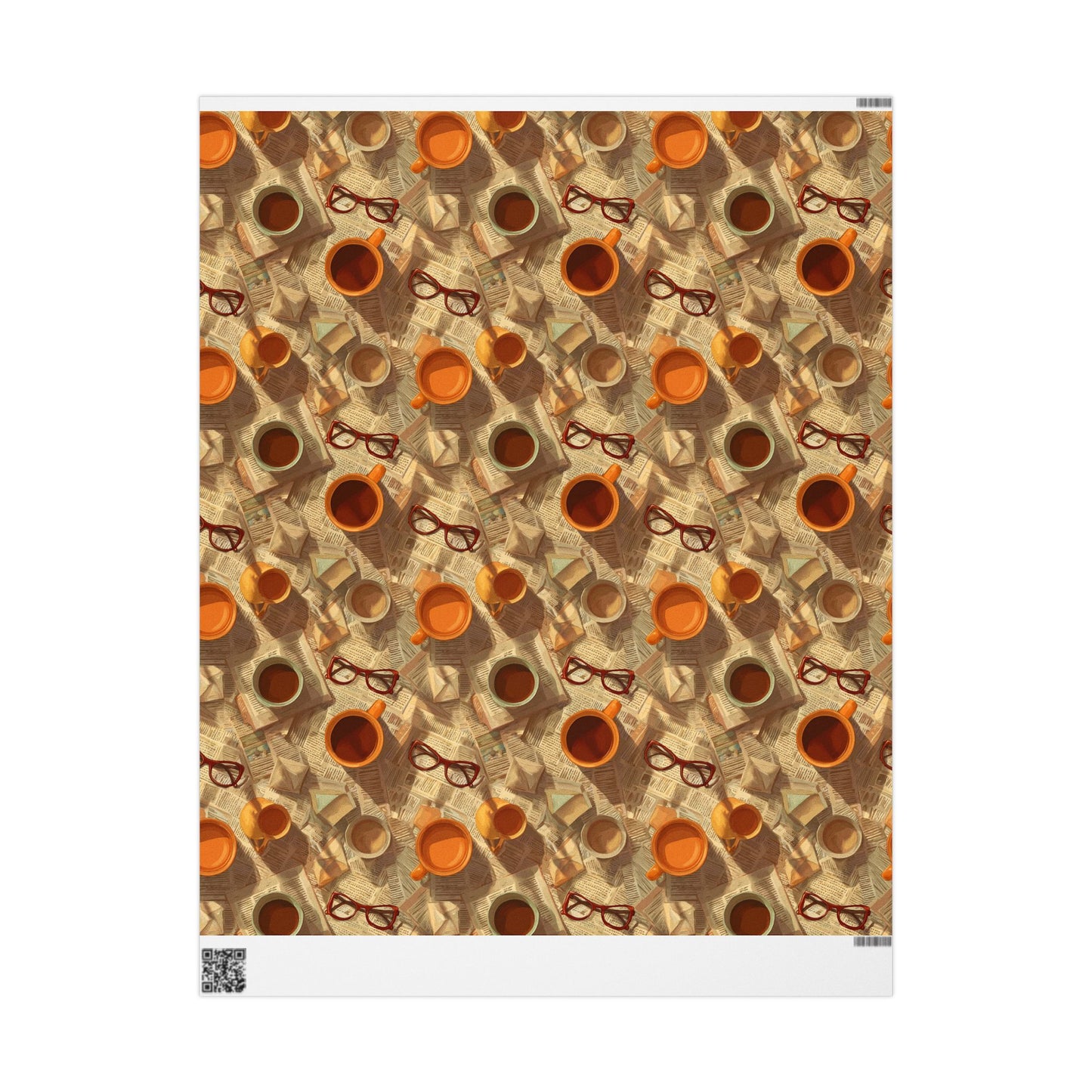 Newspaper Typography Pattern Wrapping Paper — Edition No. 002