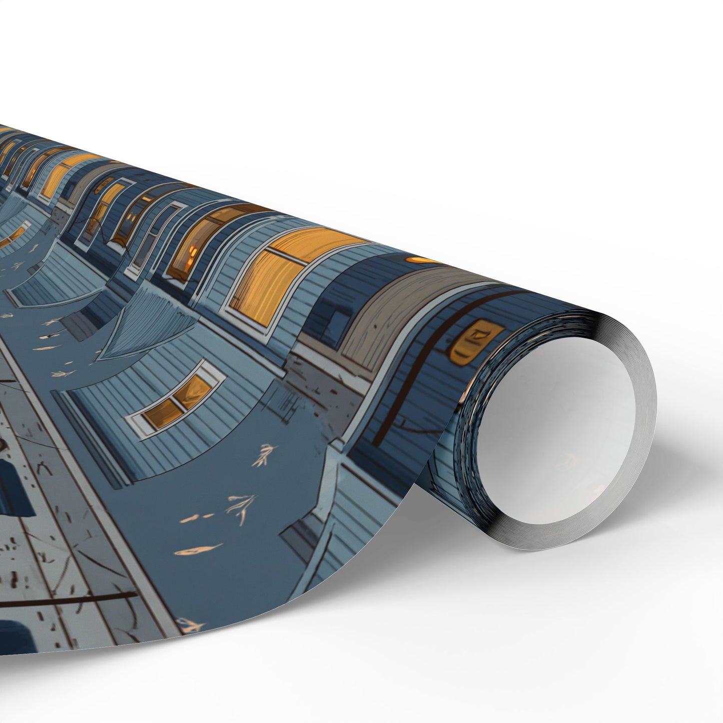 Neighborhood Map Pattern Wrapping Paper — District No. 004