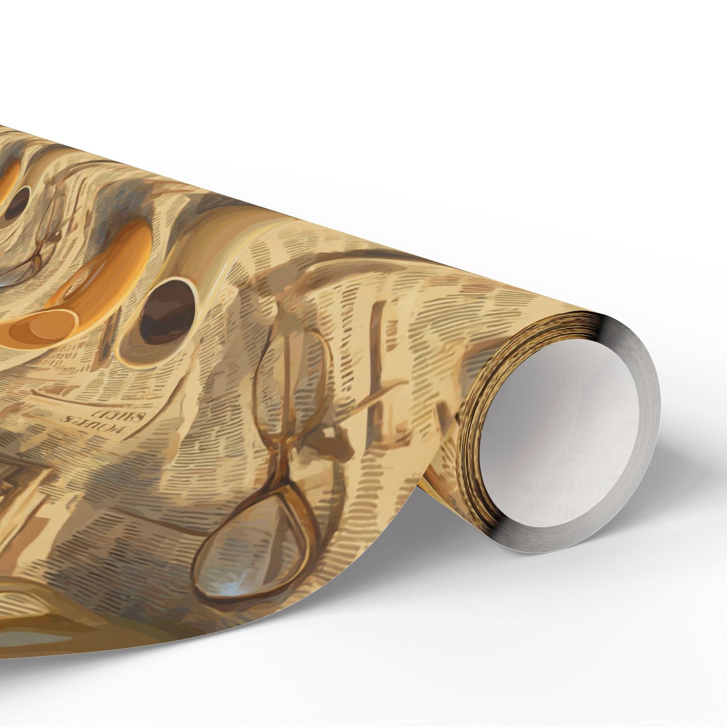 Newspaper Typography Pattern Wrapping Paper — Edition No. 001