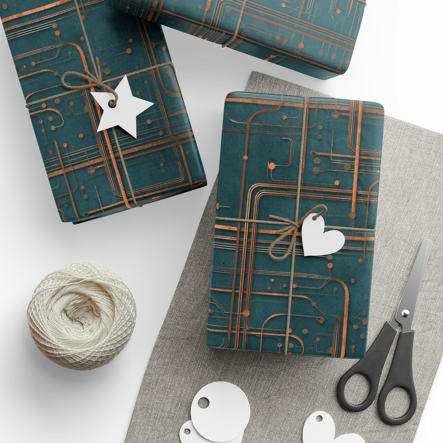Circuit Board Pattern Wrapping Paper — Trace No. 004