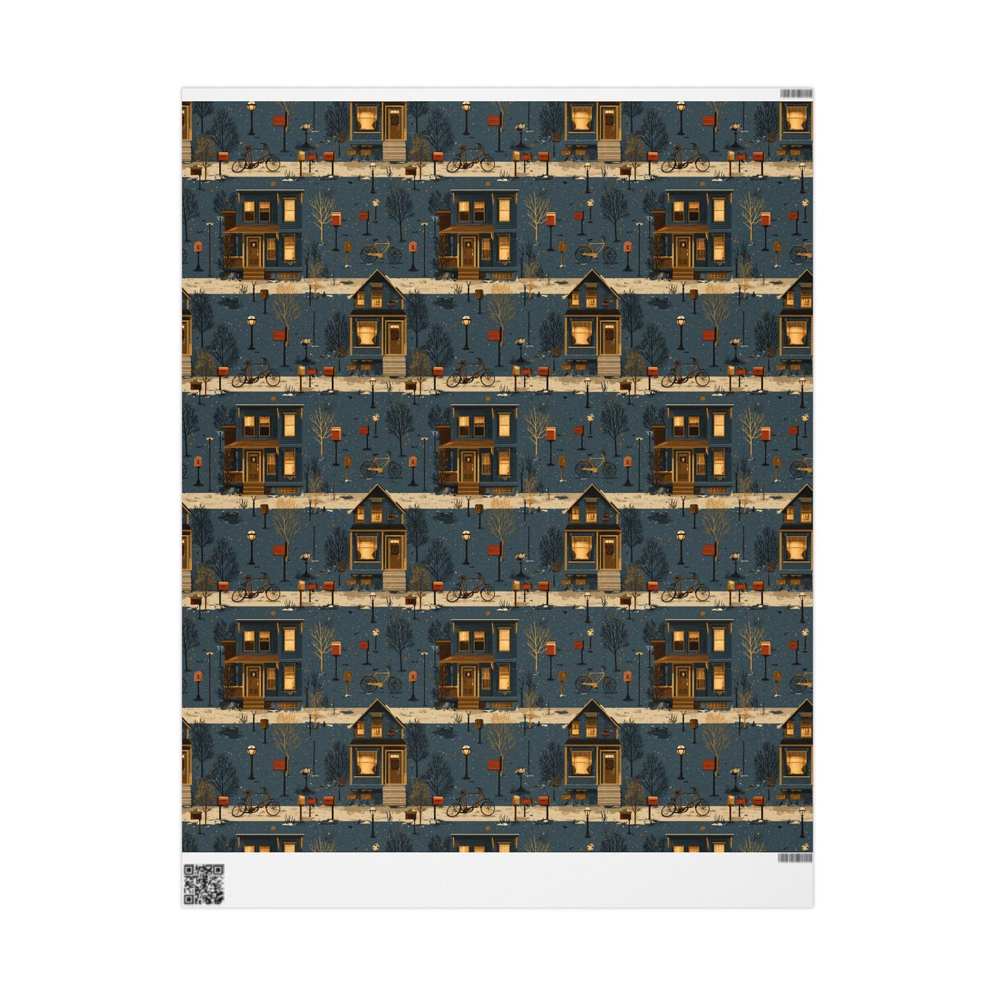 Neighborhood Map Pattern Wrapping Paper — District No. 001