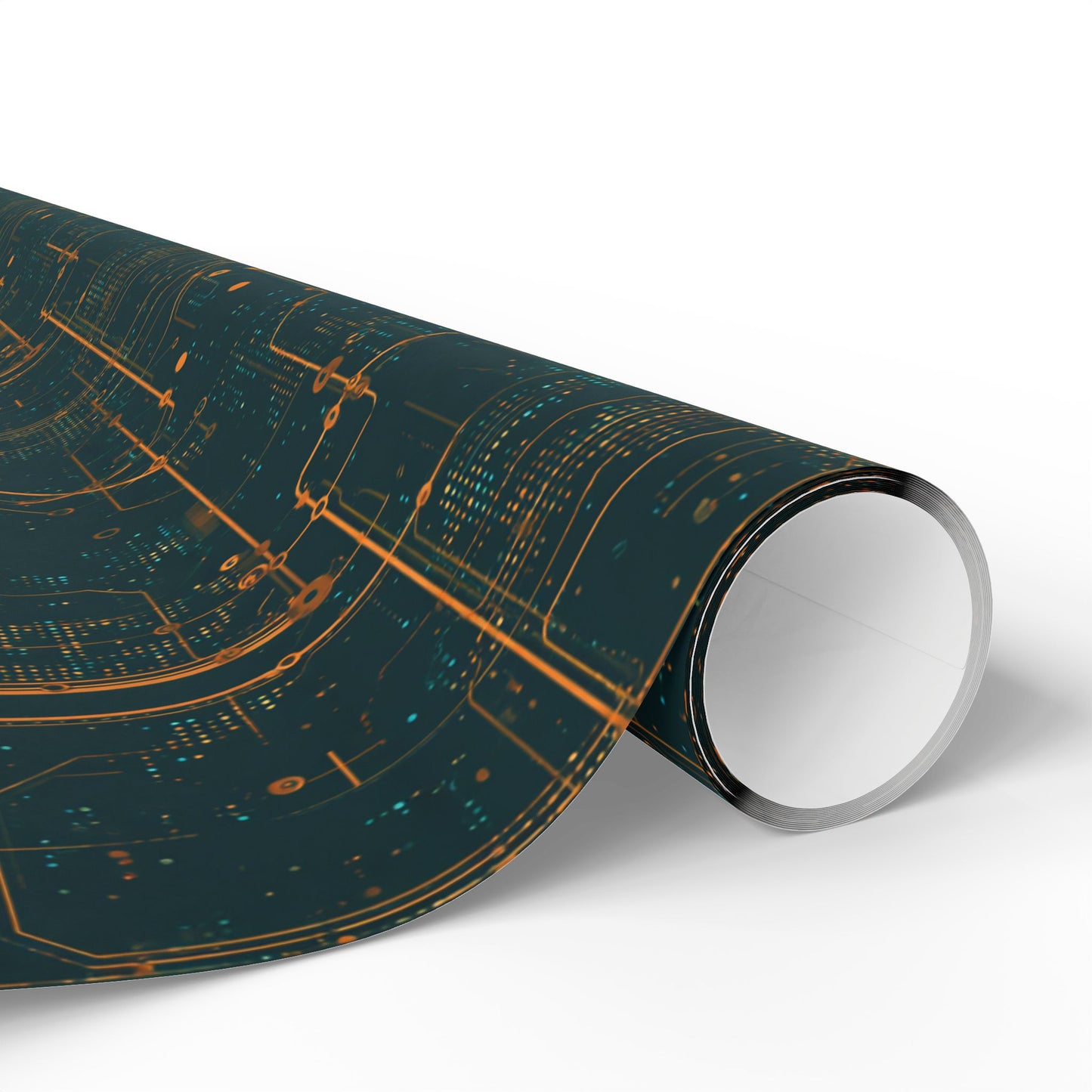 Circuit Board Pattern Wrapping Paper — Trace No. 001